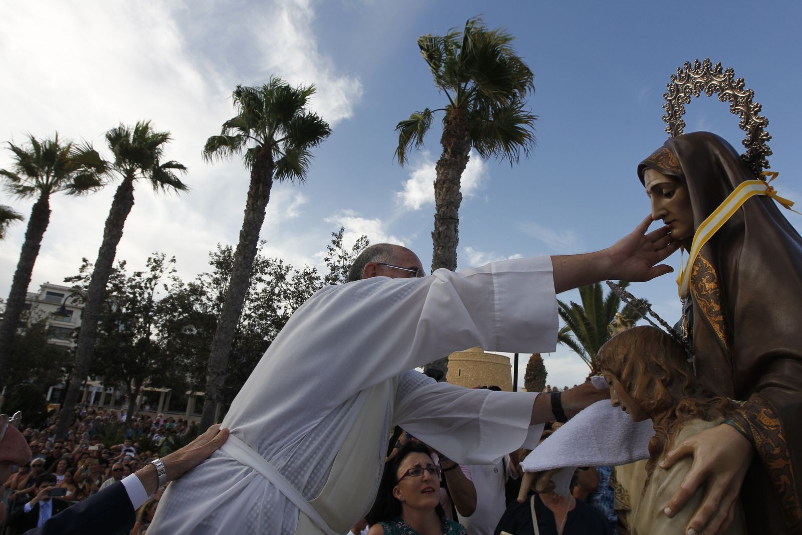 Fotogalería cucaña y procesión Fiestas Santa Ana Roquetas de Mar