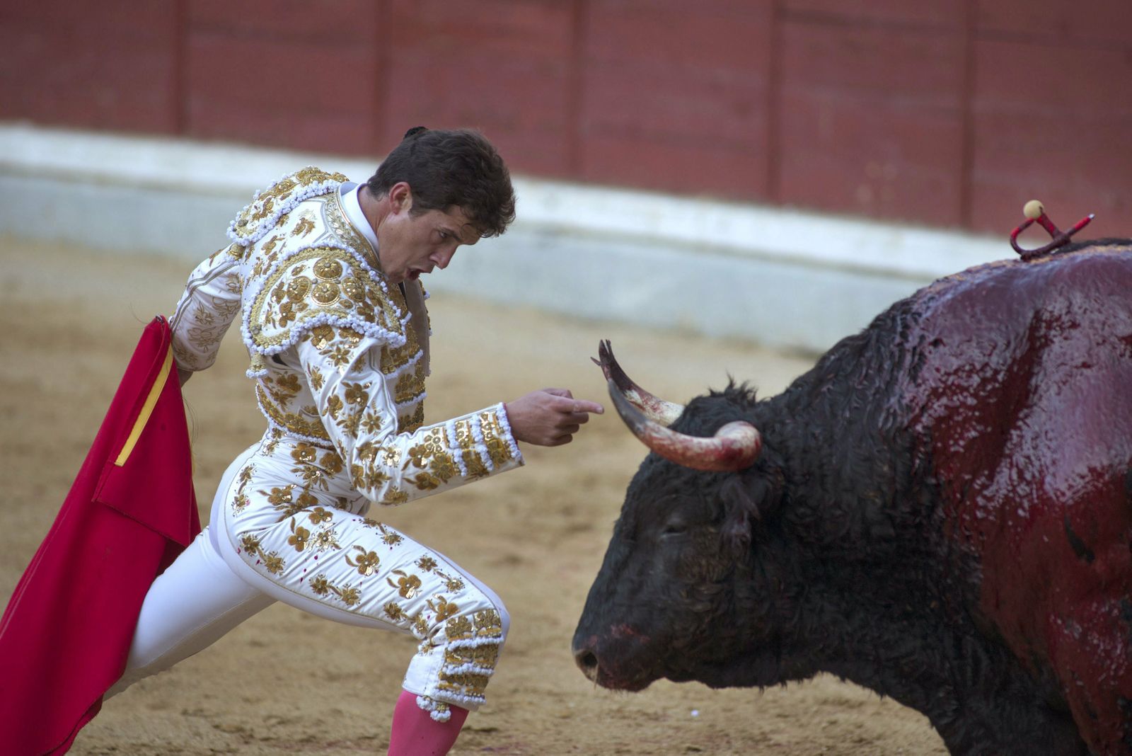 El gerenense Daniel Luque, en un desplante.