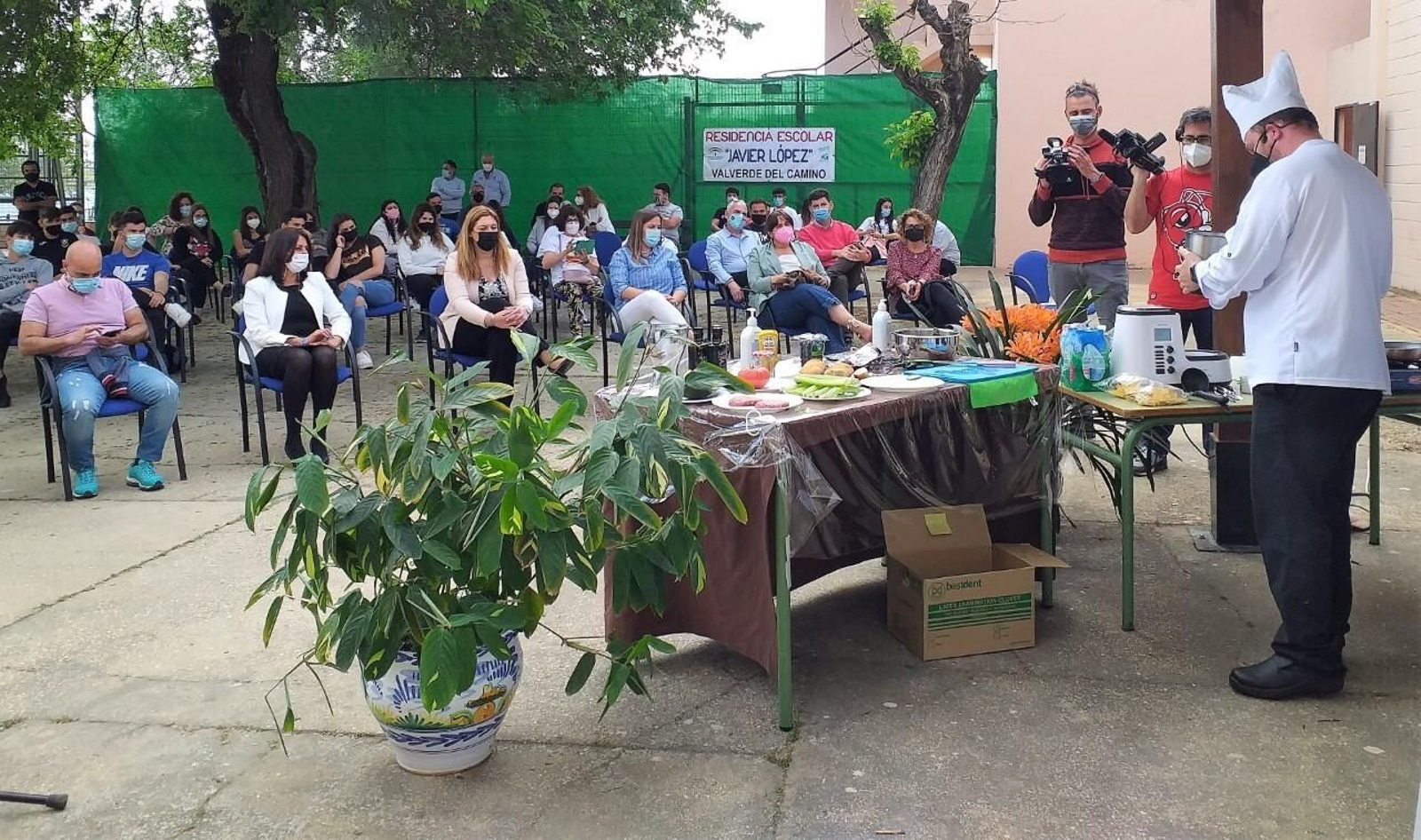 Ángel Rivas fue uno de los protagonistas de la jornada en la residencia valverdeña.