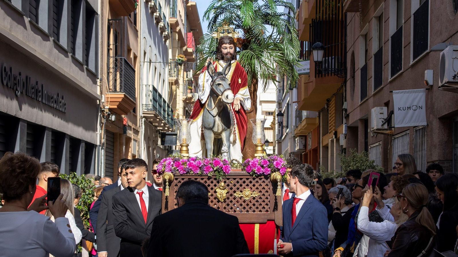 El Cristo de la Borriquita del colegio María Inmaculada.