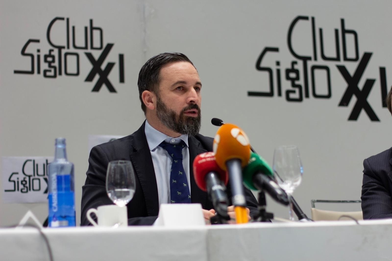 El presidente de Vox, Santiago Abascal.