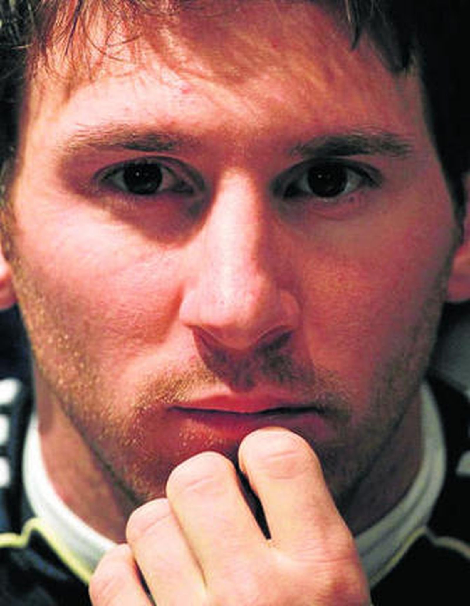 Messi, durante la rueda de prensa de ayer.