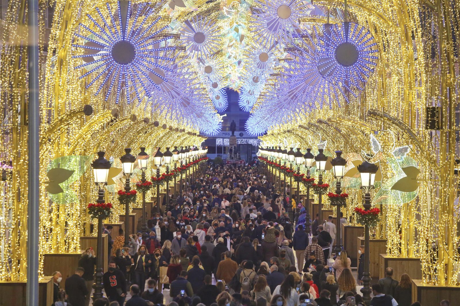 La inauguración de las luces de Navidad de Málaga