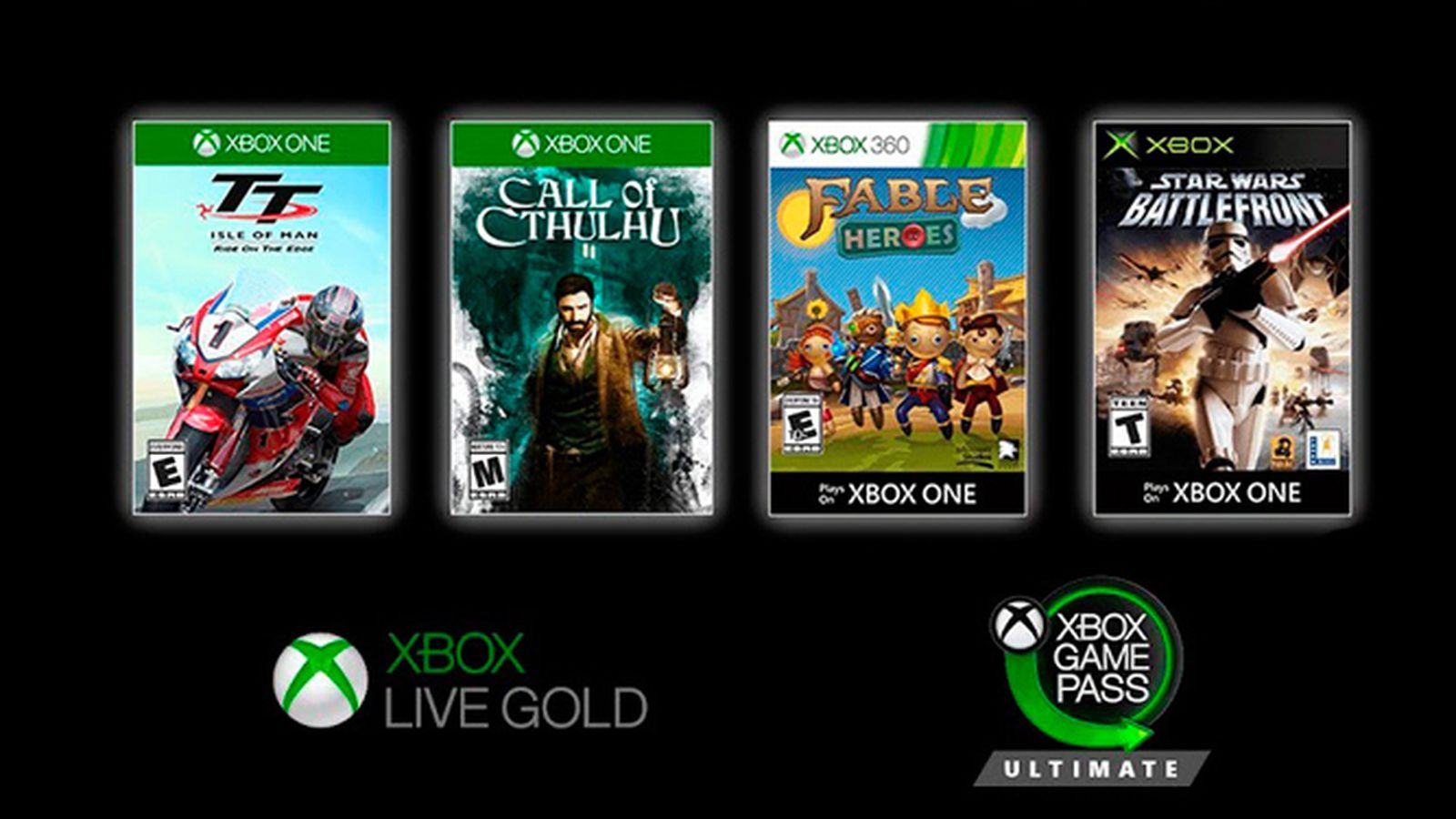 Los títulos de Games With Gold en febrero.