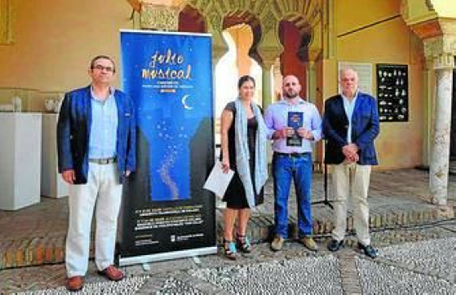 Presentación de los conciertos, ayer, en la Alcazaba.