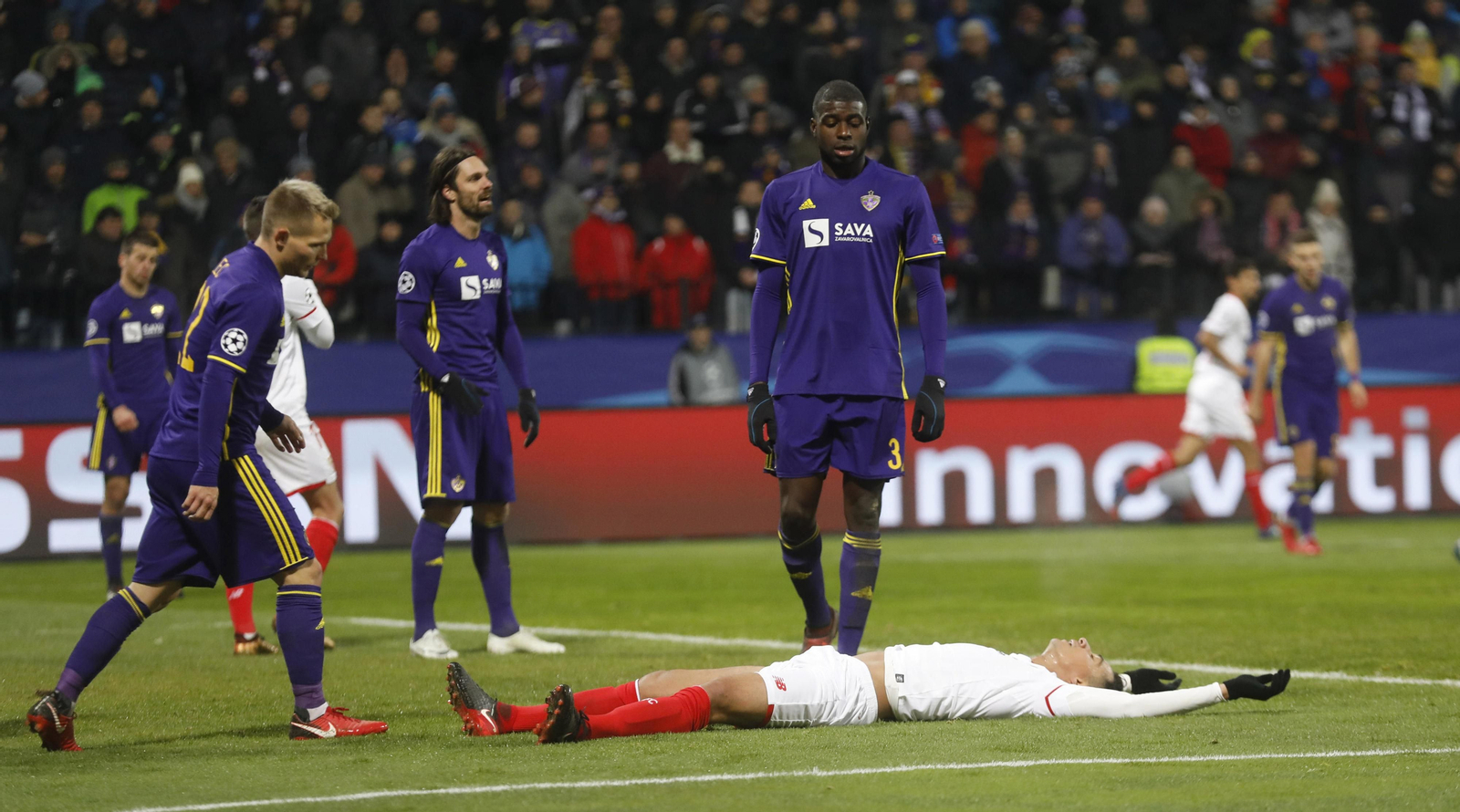 El Maribor-Sevilla FC, en imágenes