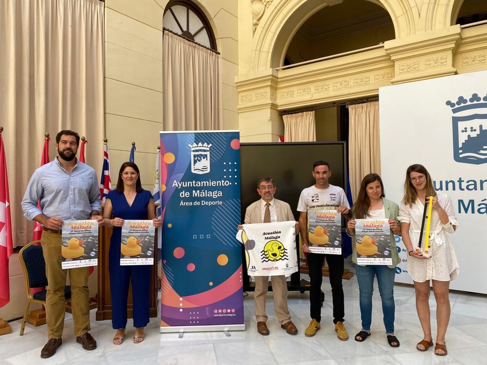 Presentación de la prueba en el Ayuntamiento de Málaga.