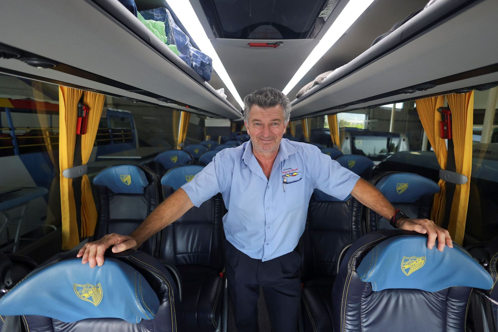 Ángelo Navas, el conductor del bus del Málaga