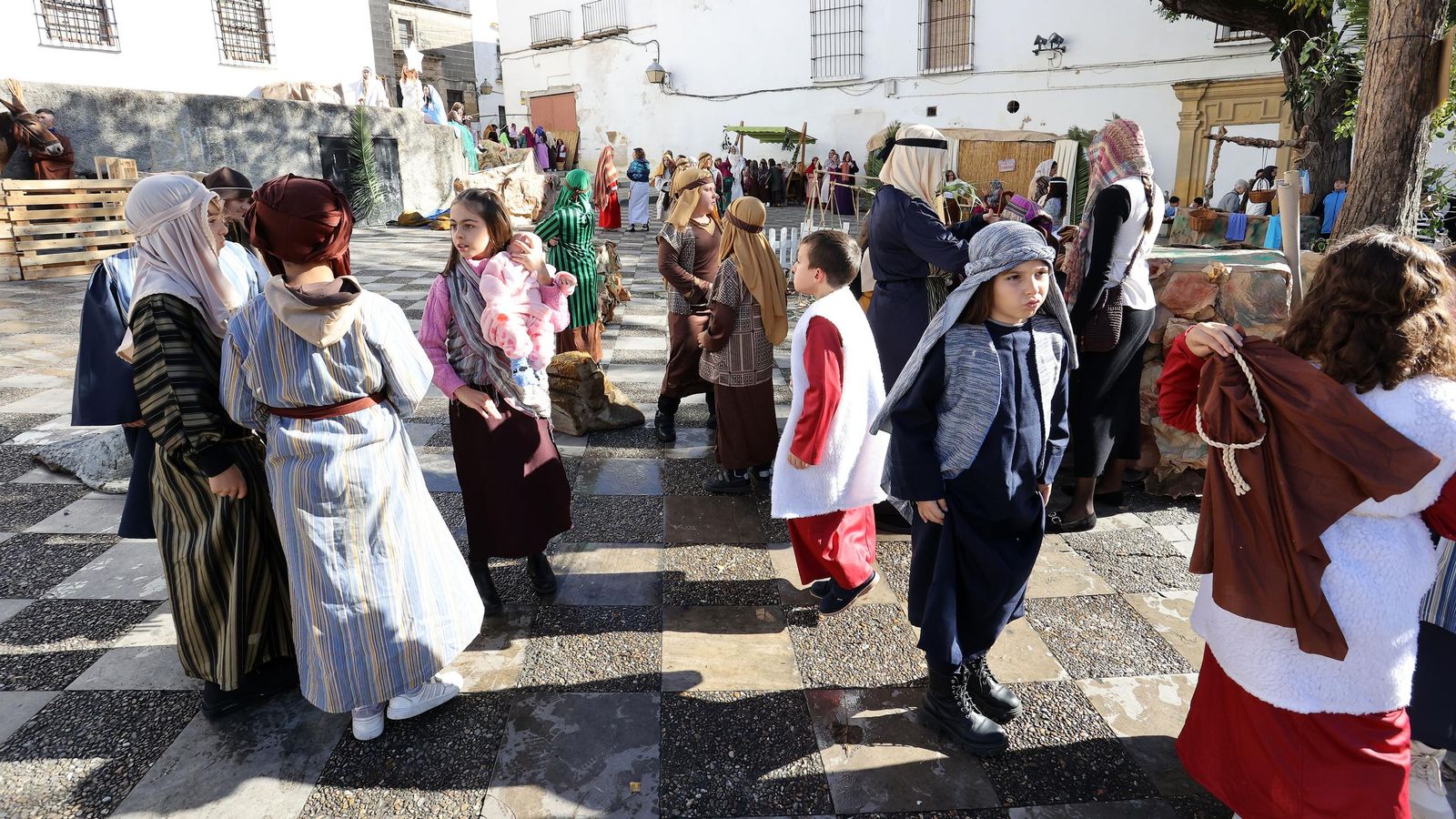Imágenes del Belén Viviente de la plaza San Lucas en Jerez