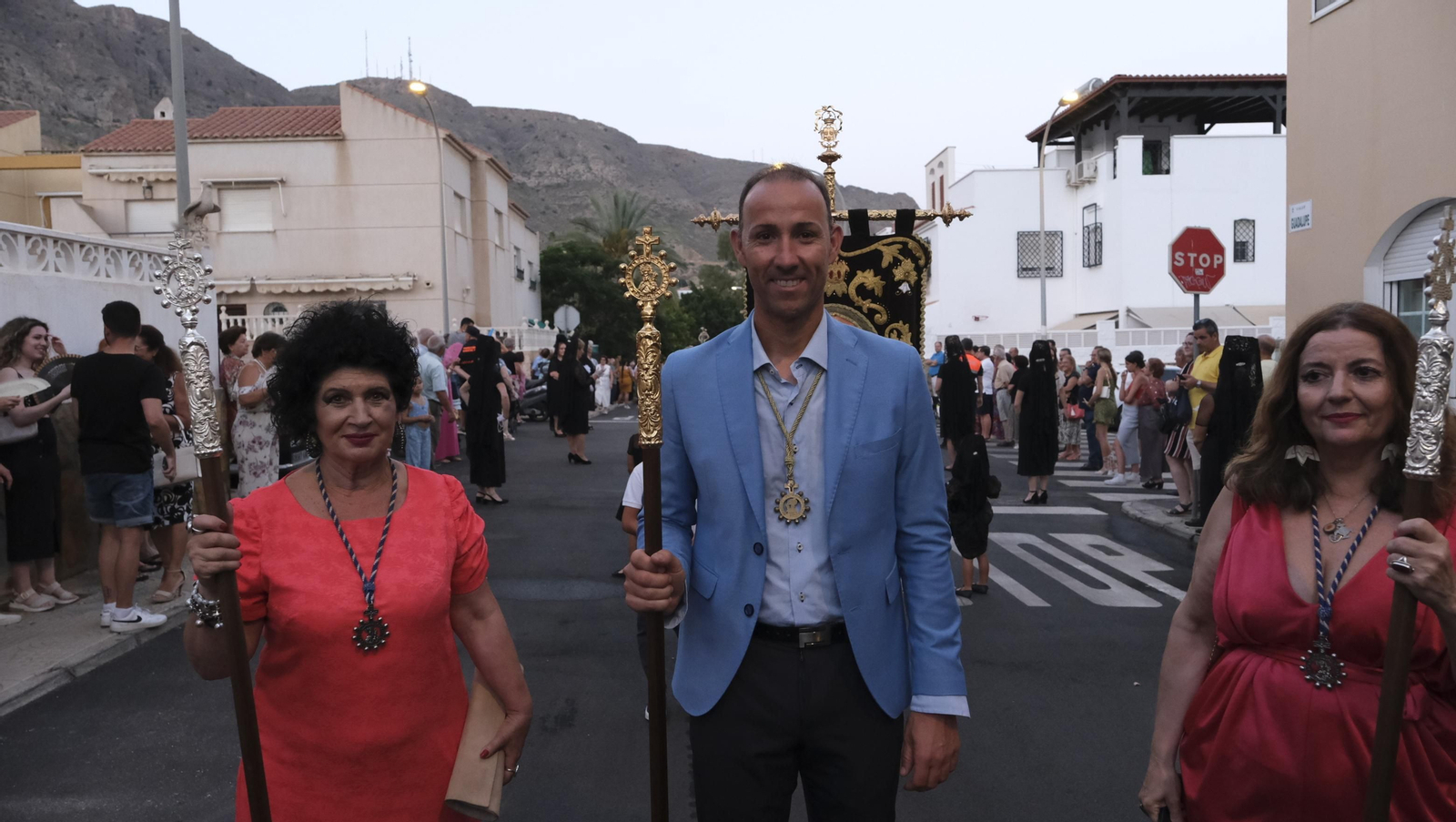 Procesión terrestre de la Virgen del Carmen en Aguadulce