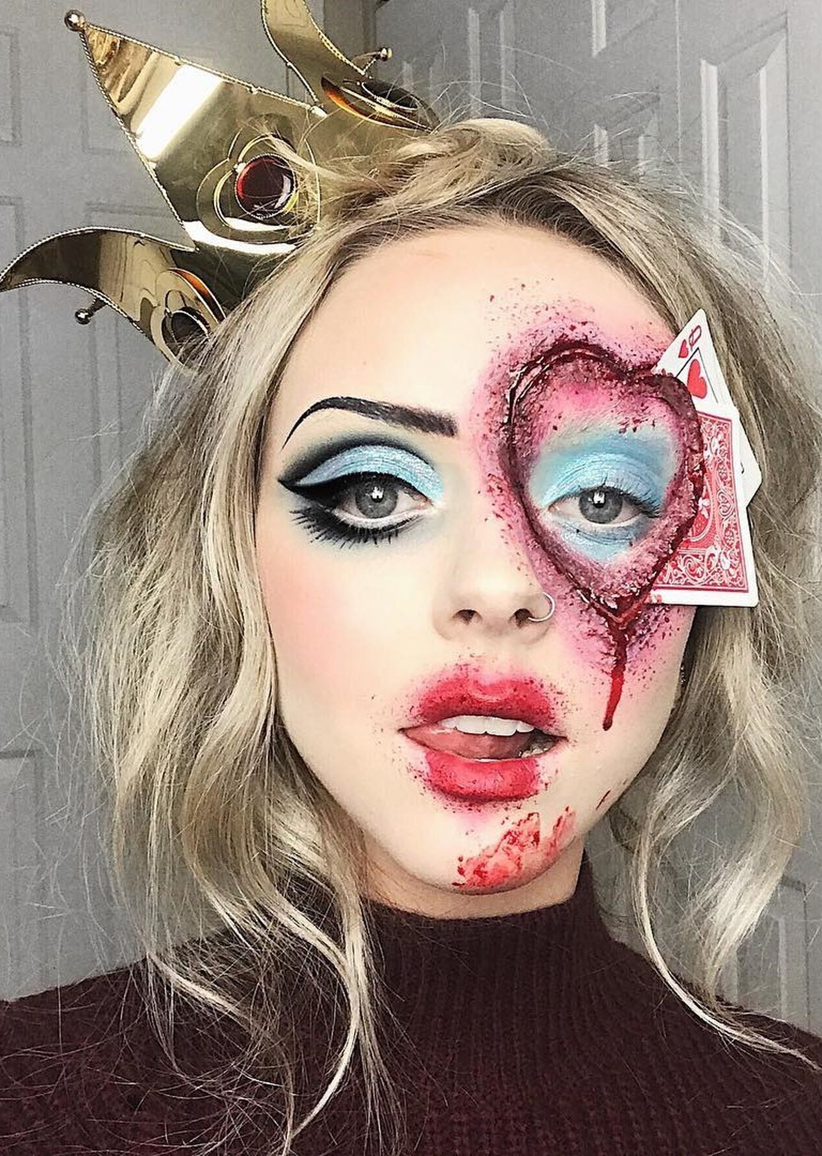 Maquillaje de Reina de Corazones, de @cosmobyhaley