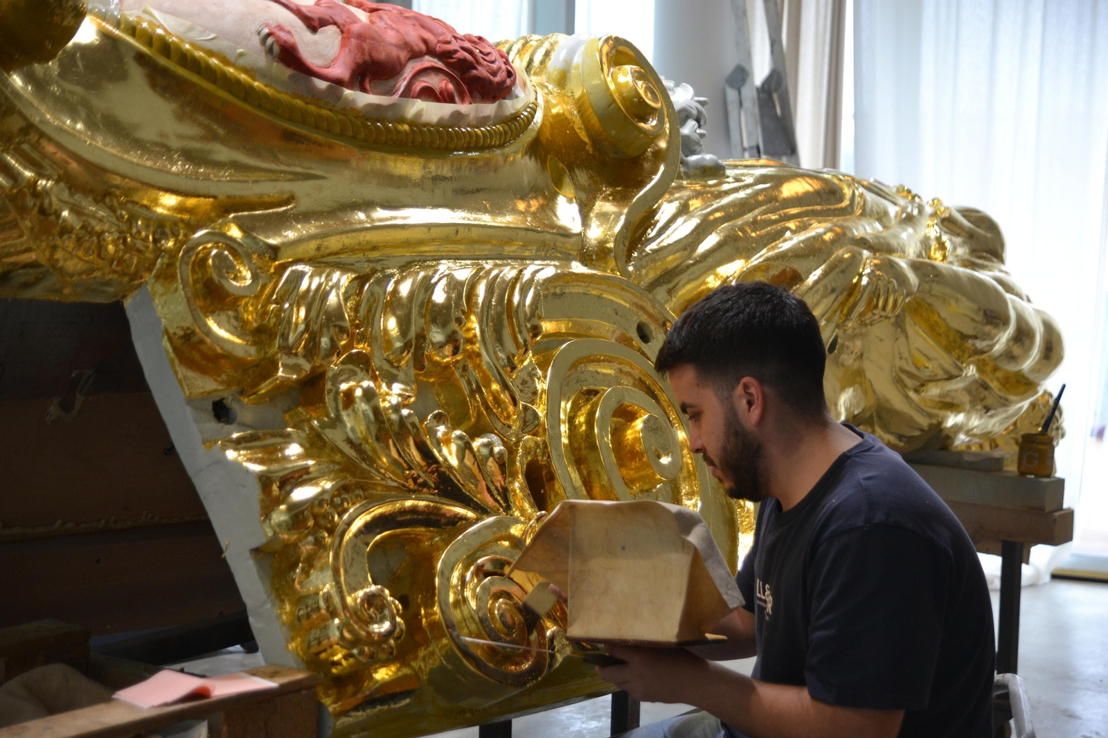 Así ha sido la restauración en Jerez de la diosa de Elcano