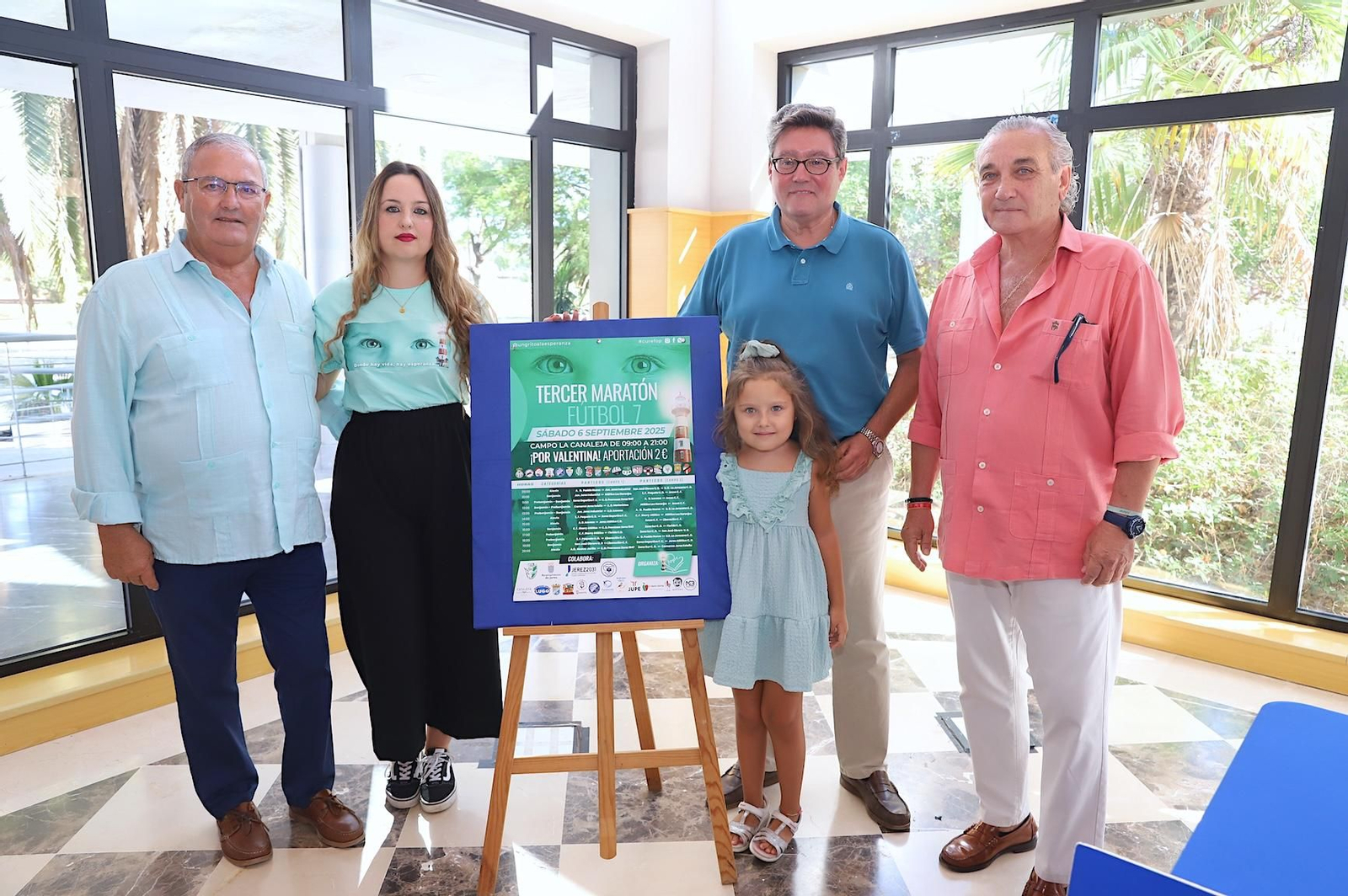 Presentación del maraton solidario de fútbol 7 a beneficio de Valentina en La Canaleja.