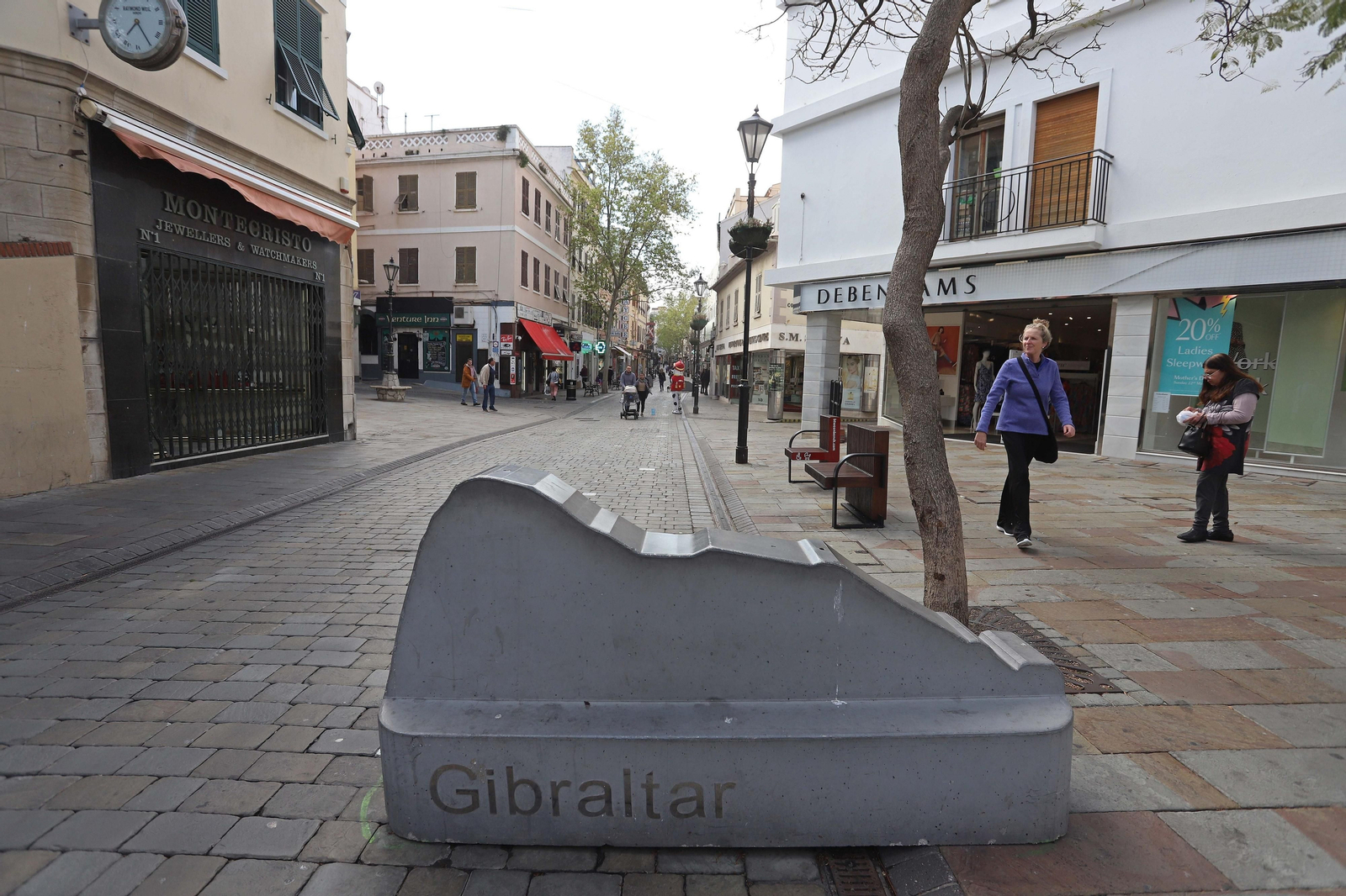 Vista de una calle de Gibraltar.