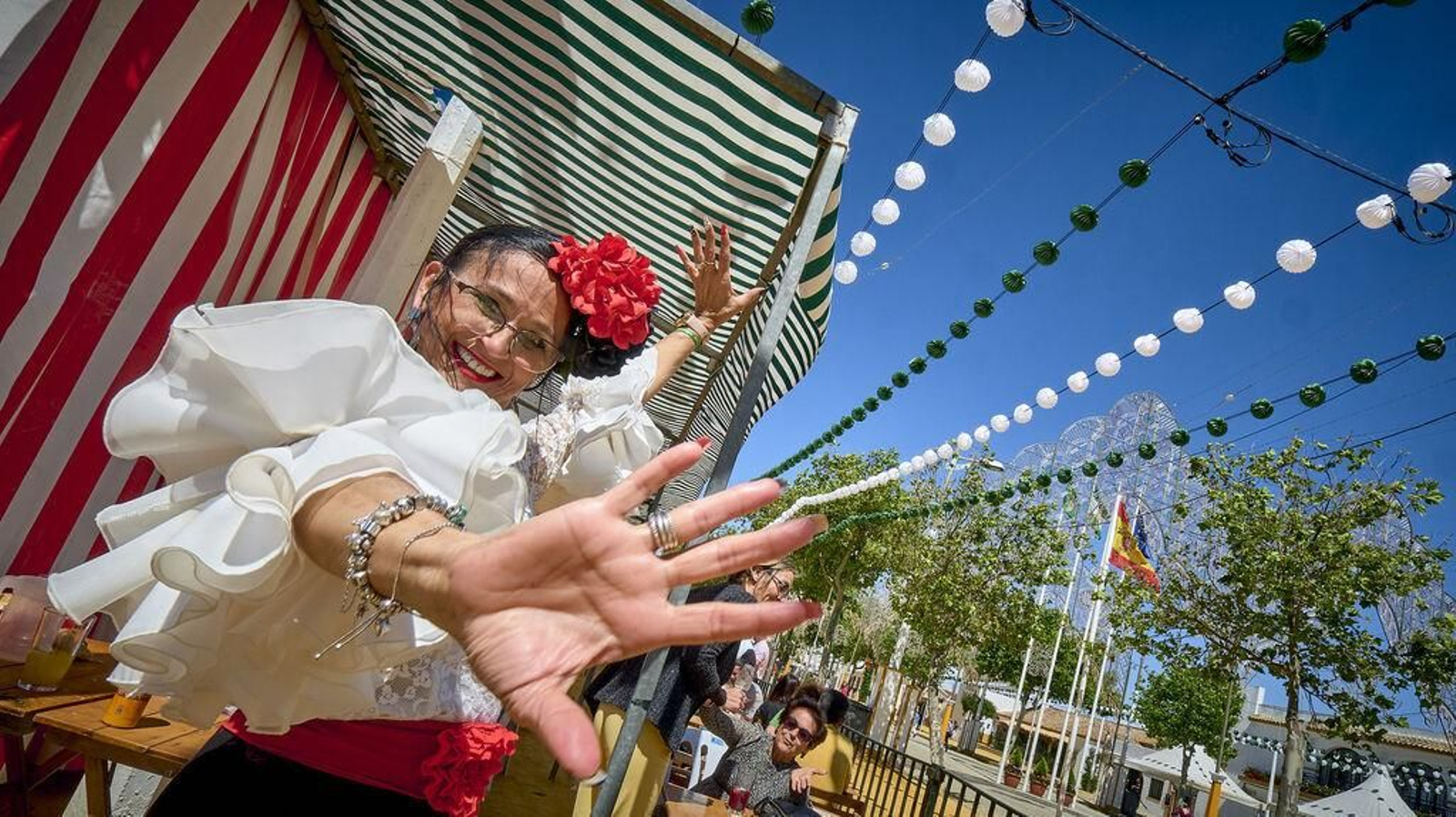 Primeros bailes en la Feria de Rota.