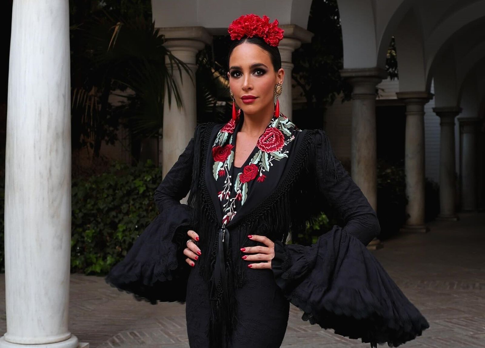 Rocío Osorno vestida de flamenca para la Feria de Abril 2024