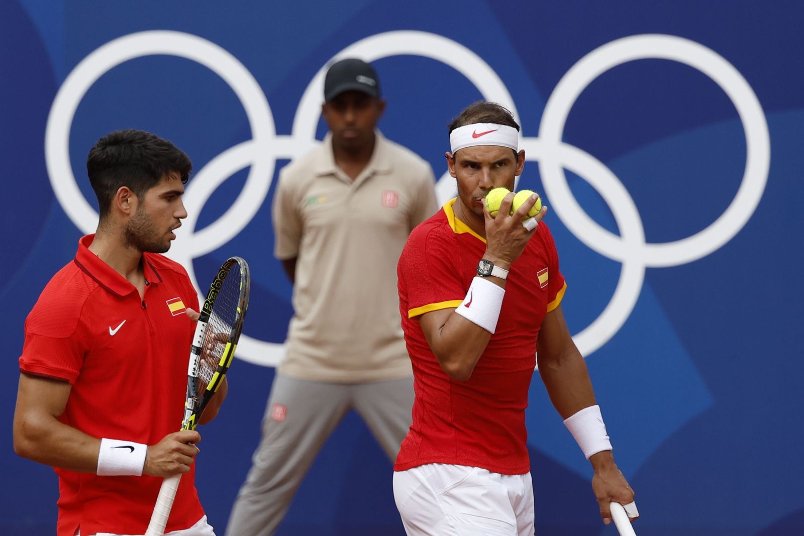Las mejores fotos del segundo partido de Nadal y Alcaraz en los Juegos Olímpicos de París