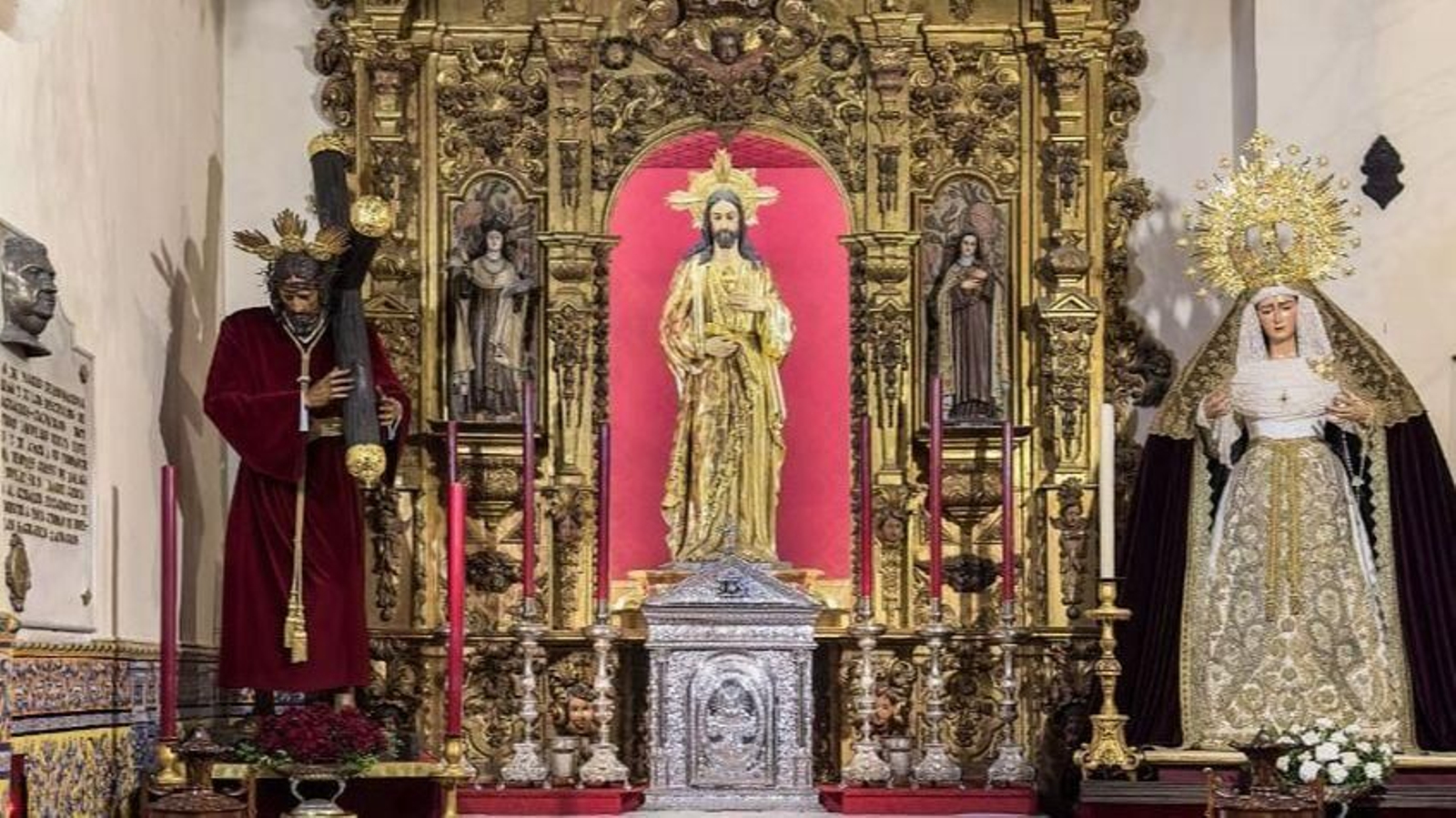 Los Sagrados Titulares en la Capilla Sacramental de la Parroquia Mayor del Apóstol San Pedro.