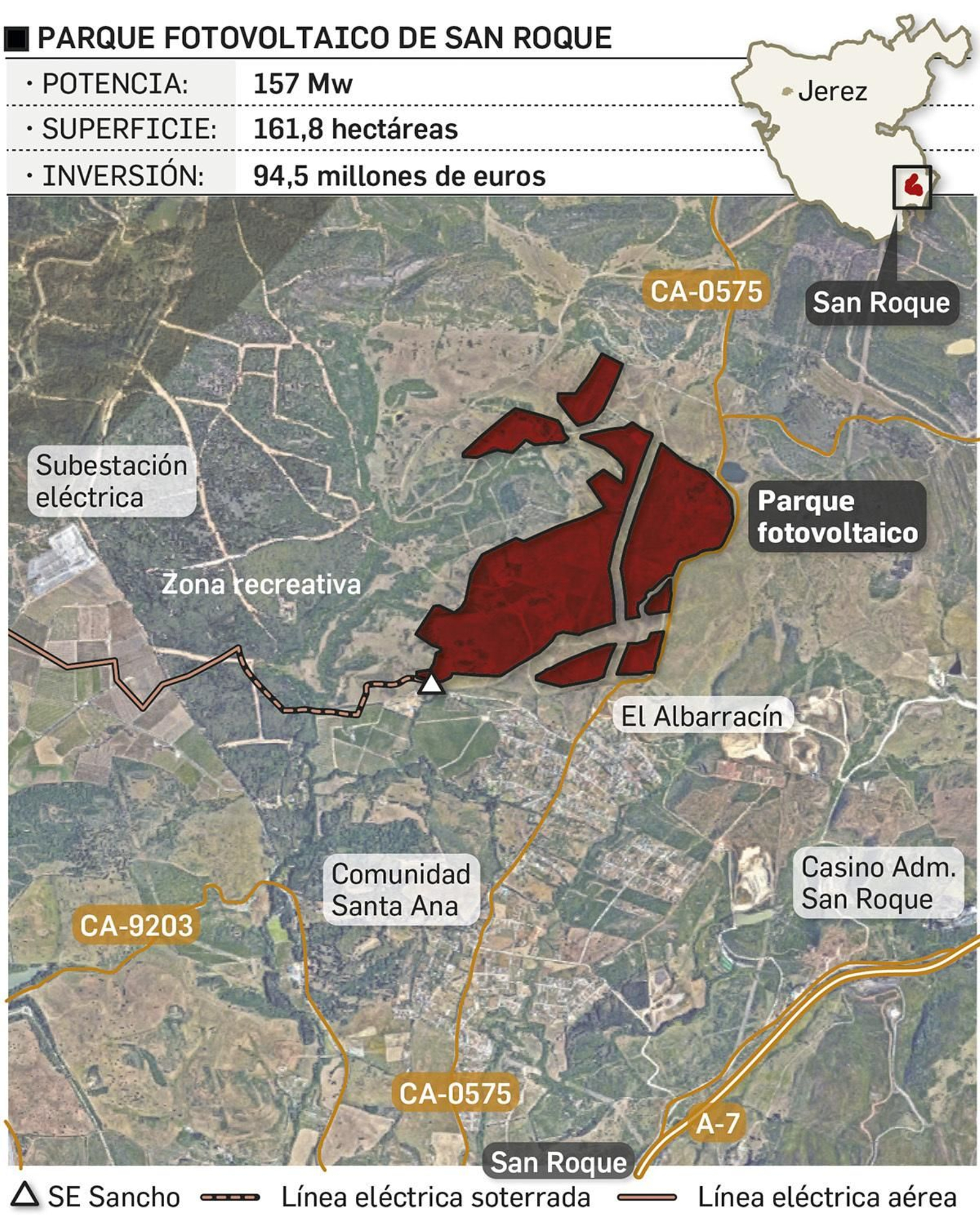 Parque fotovoltaico de Cepsa en San Roque.
