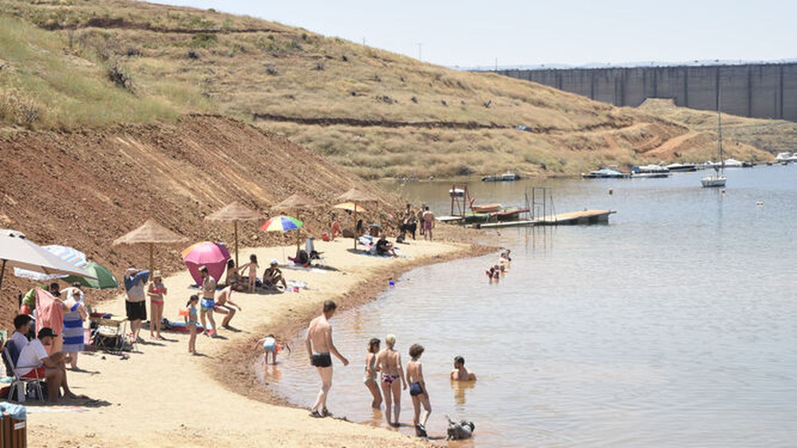 Panorámica de la Playa de La Breña, en Almodóvar del Río