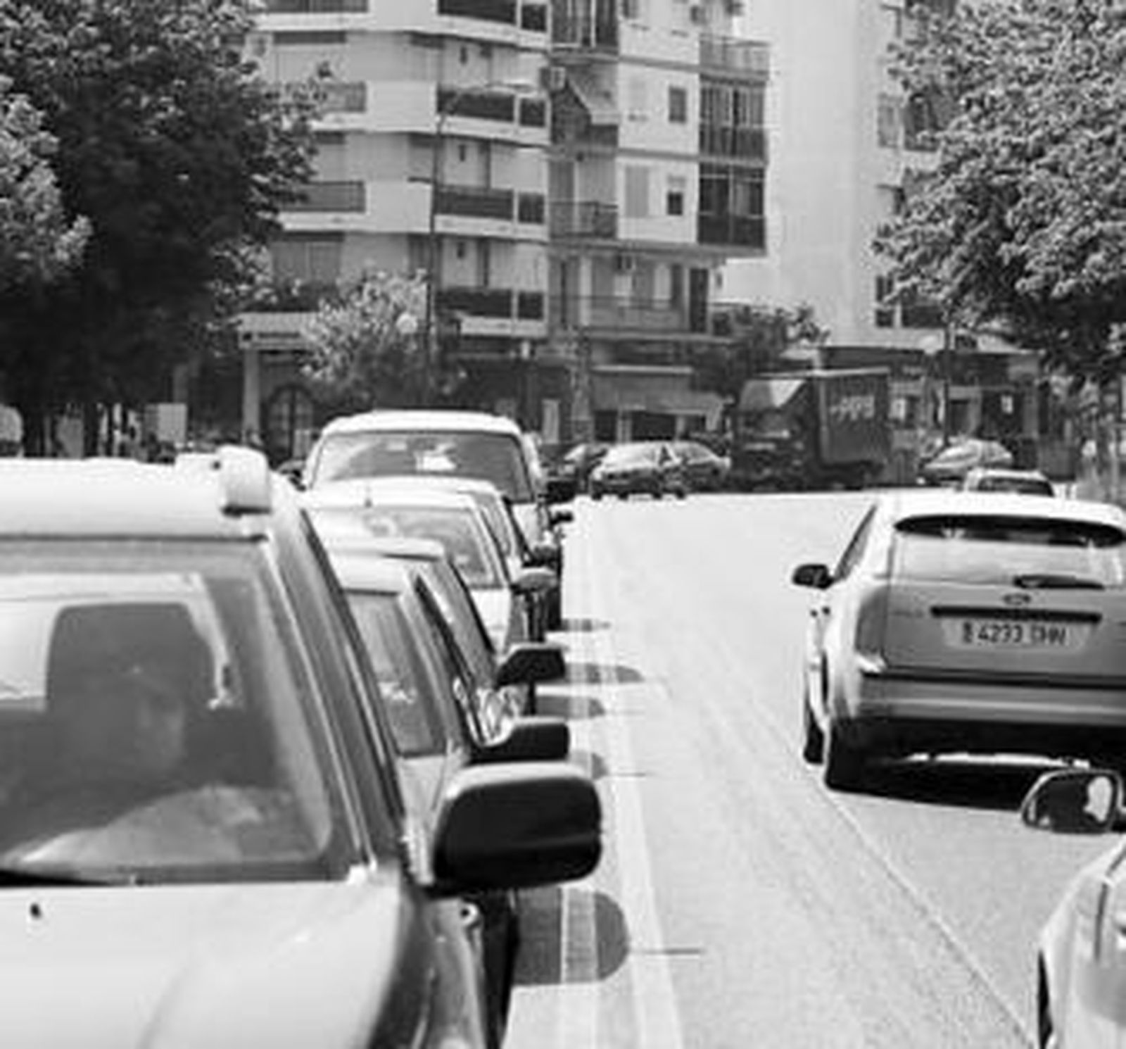 Circulación densa en un sentido y fluida en el otro.