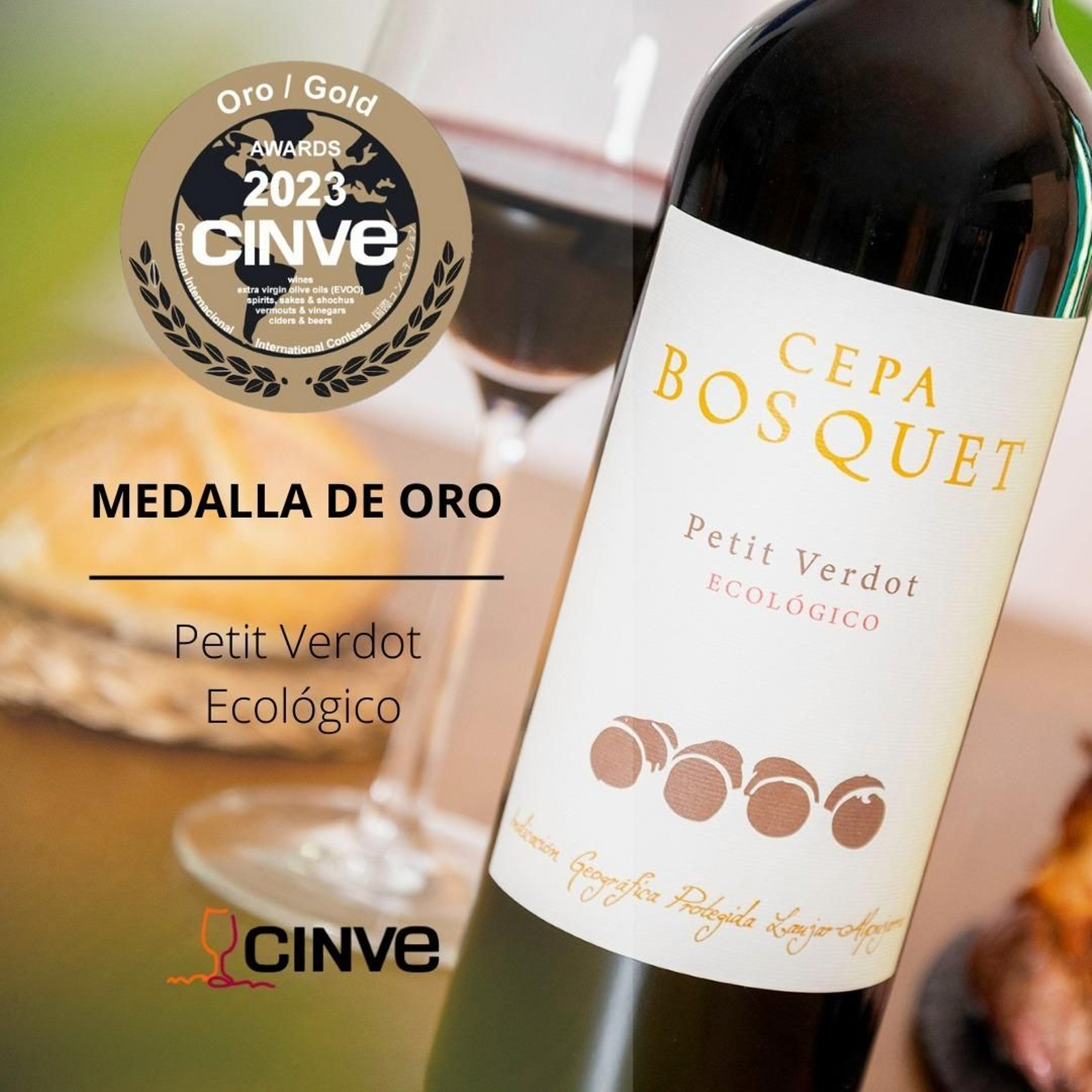 Premio Oro: Cepa Bosquet Petit Verdot Ecológico