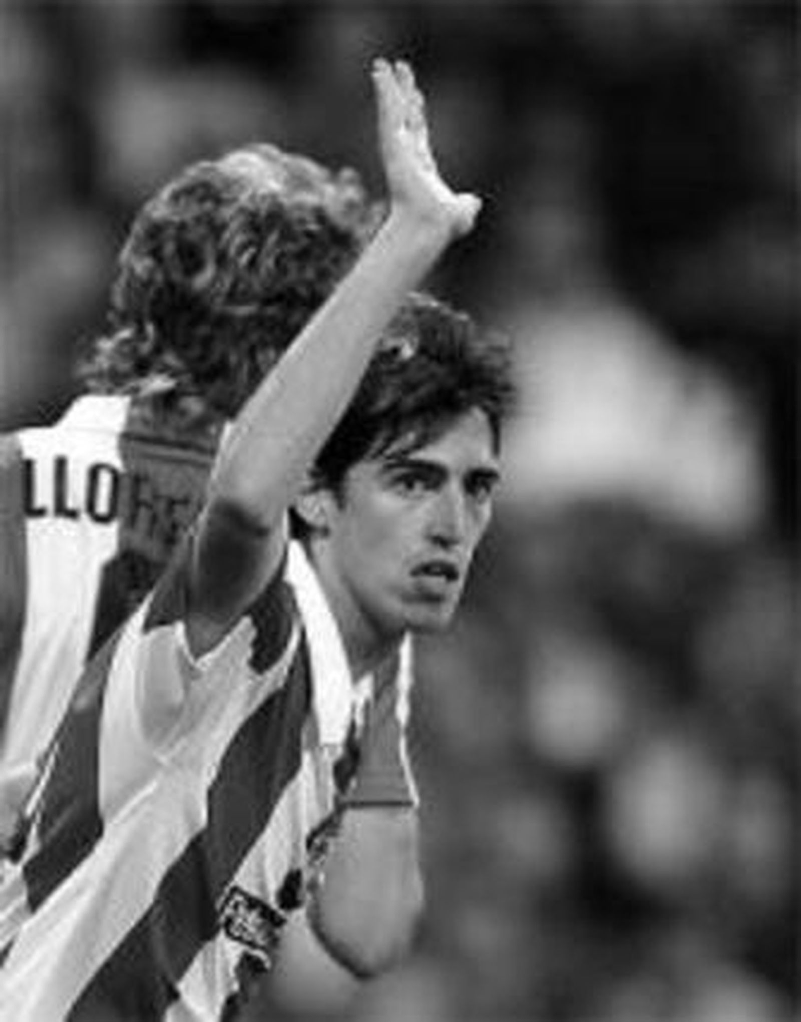 Iraola celebra su último gol.