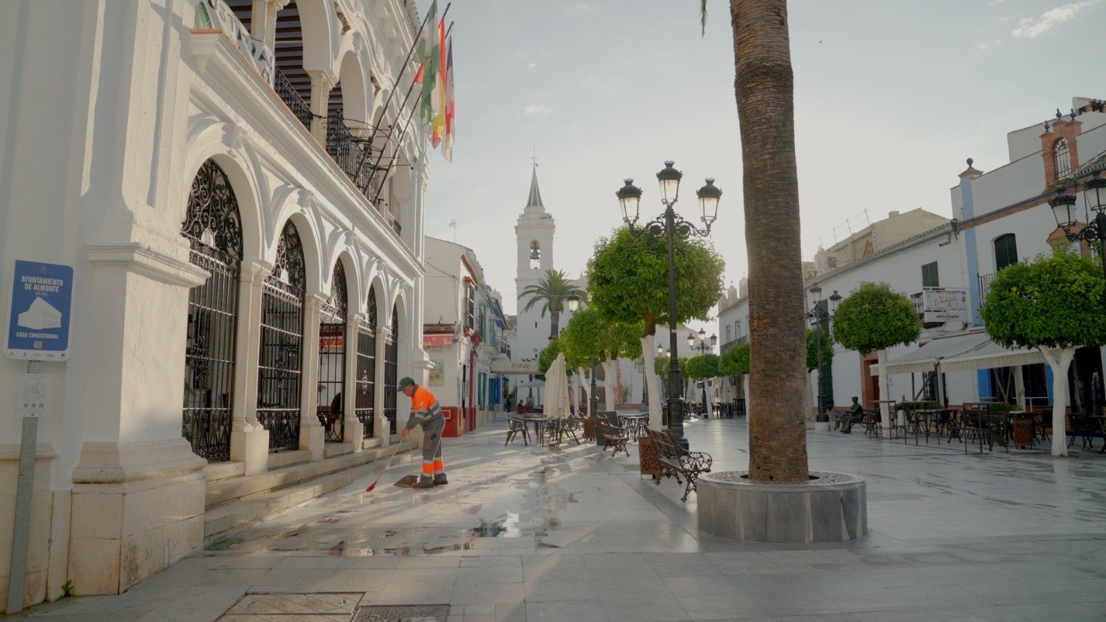 Operario de limpieza.