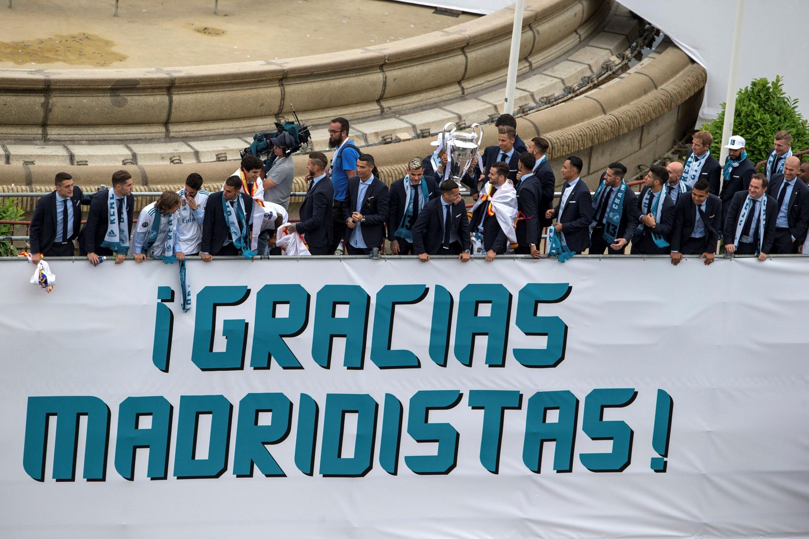 El Real Madrid celebra su decimotercera Champions