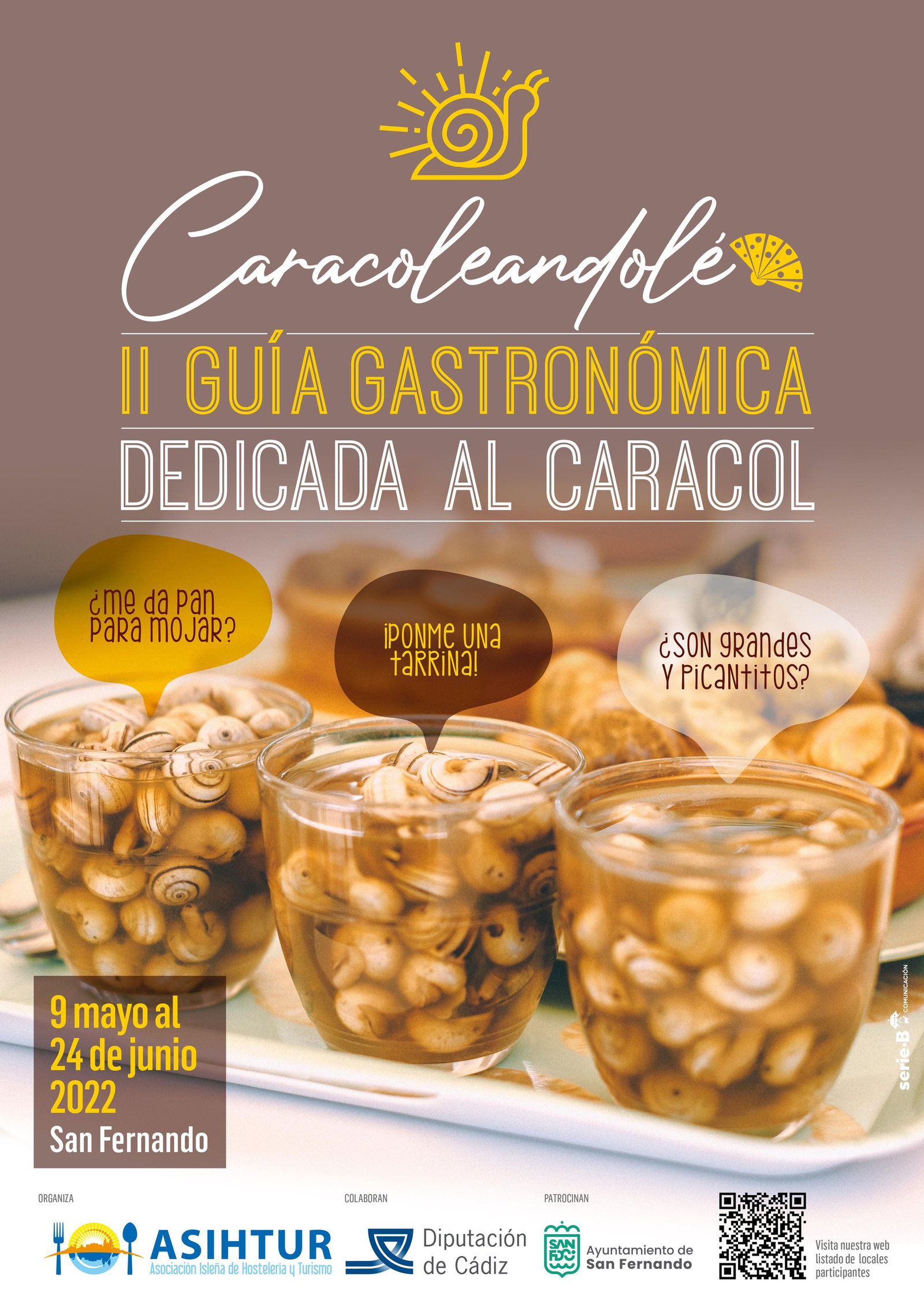 Cartel con la II ruta de los caracoles de Asihtur.