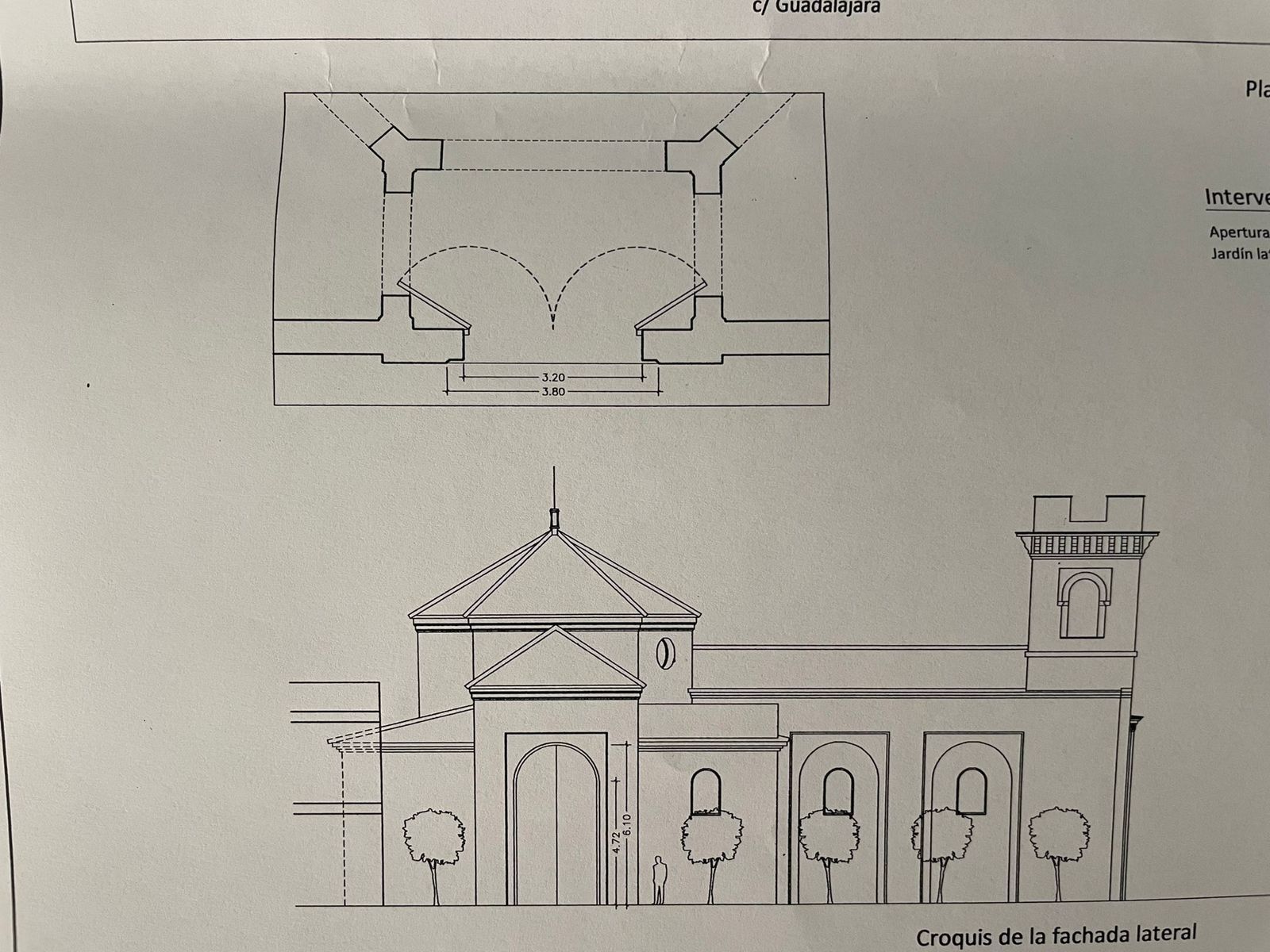 Plano presentado al consejo parroquial la noche de este miércoles