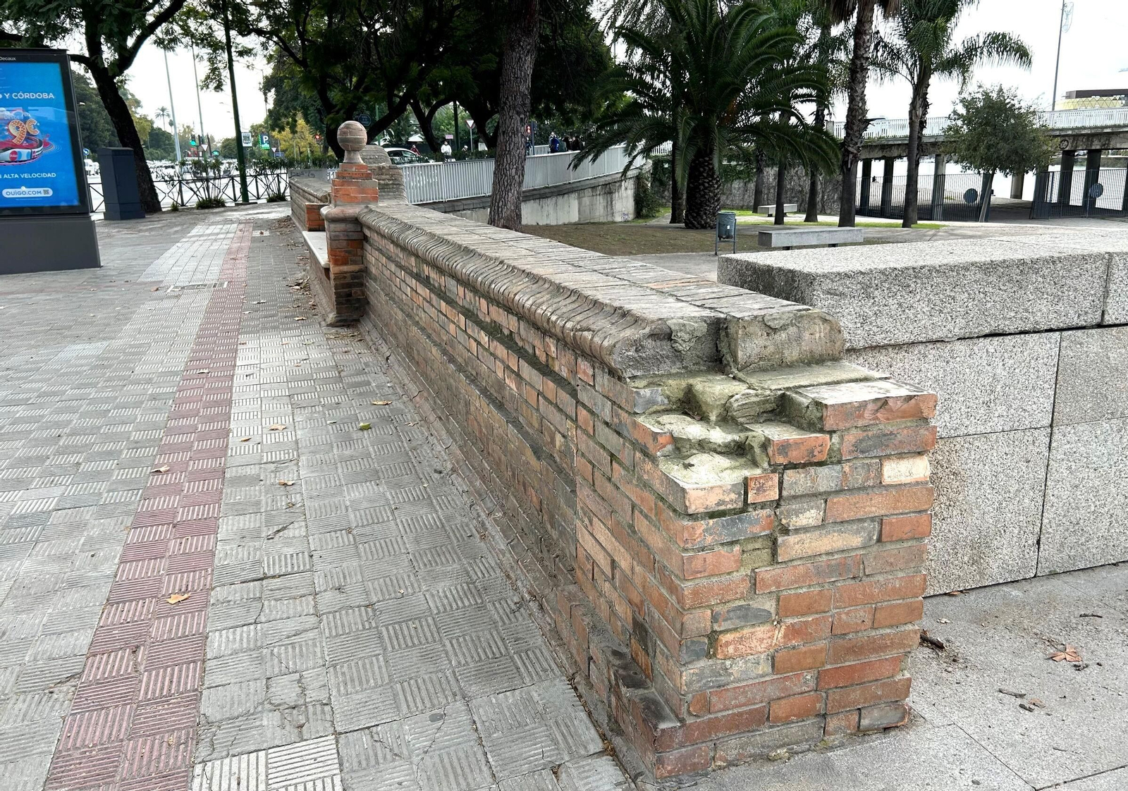 Detalle de la degradación.