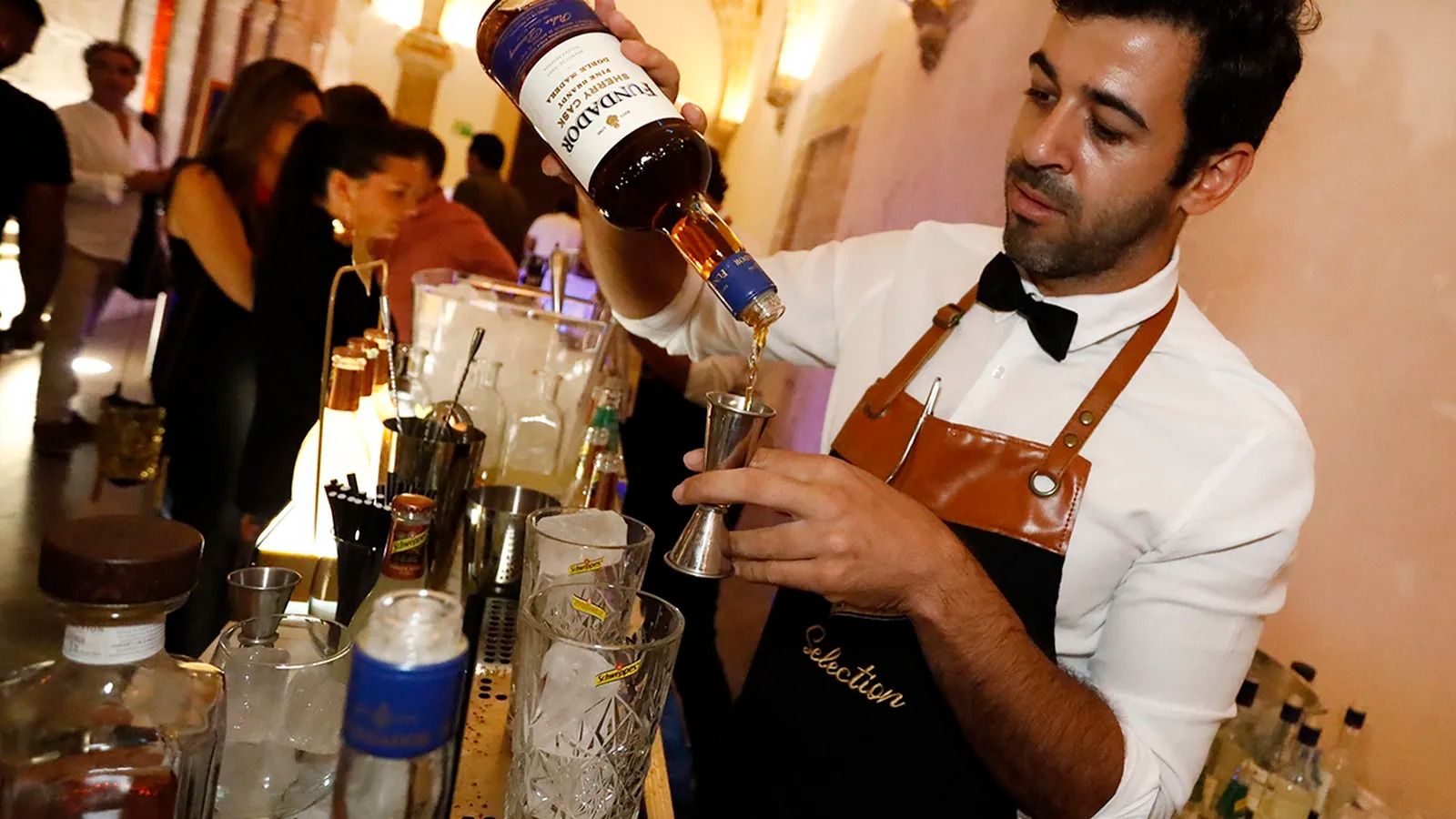 Imagen de una acción promocional del Brandy de Jerez en la coctelería.