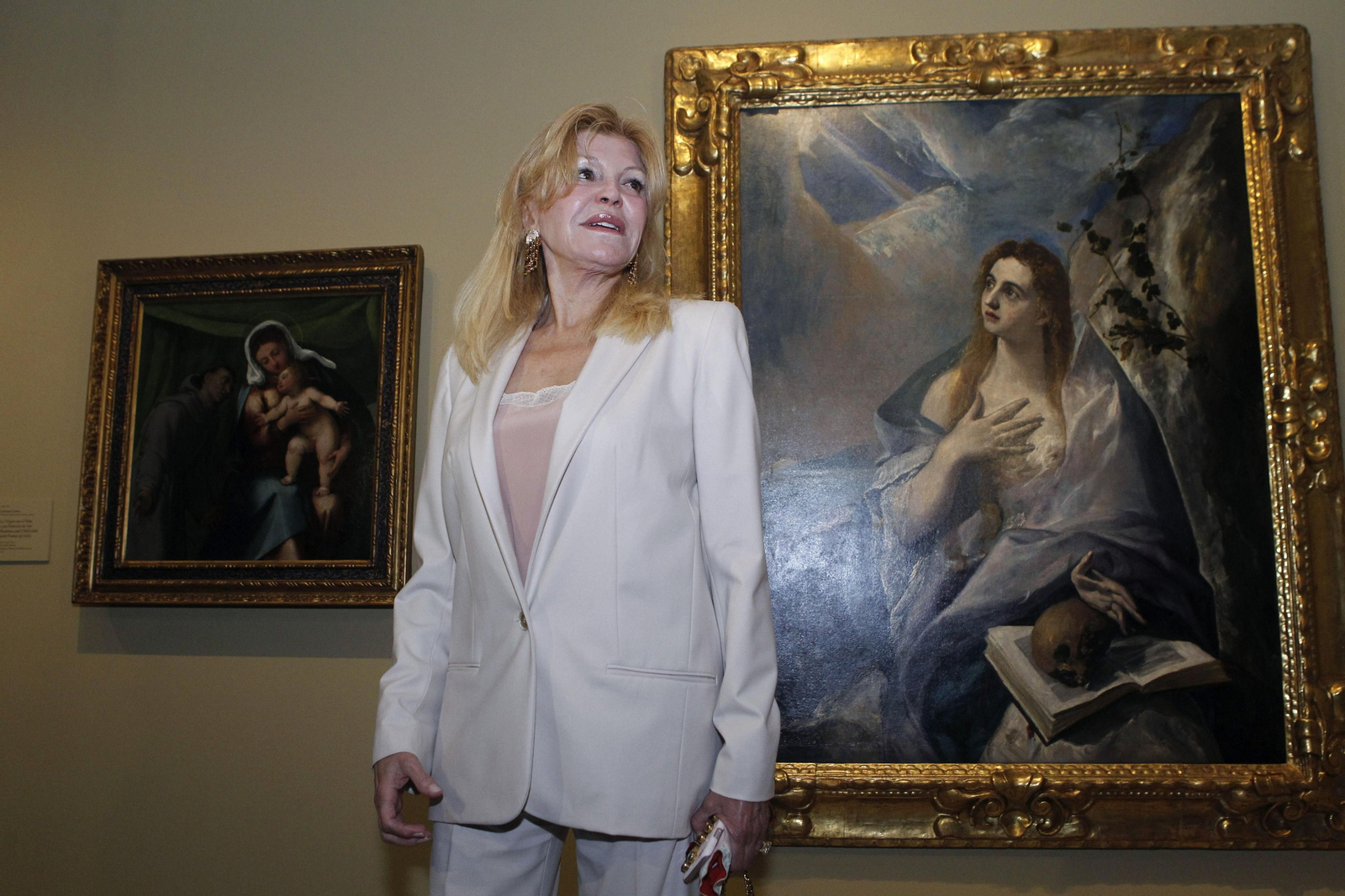 Carmen Cervera, ante 'La Magdalena Penitente' de El Greco.