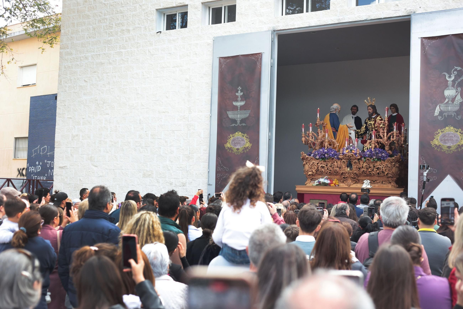 El misterio de Bondad y Misericordia, el pasado Martes Santo en el inerior de su nueva casa de hermandad.
