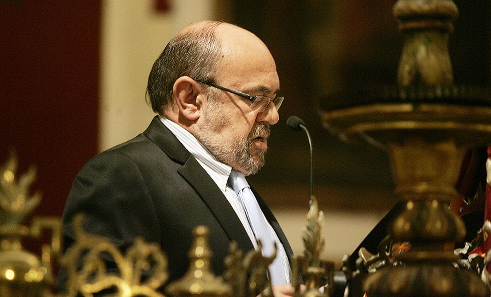 Fermín Perez, durante el pregón de las Glorias de 2012.