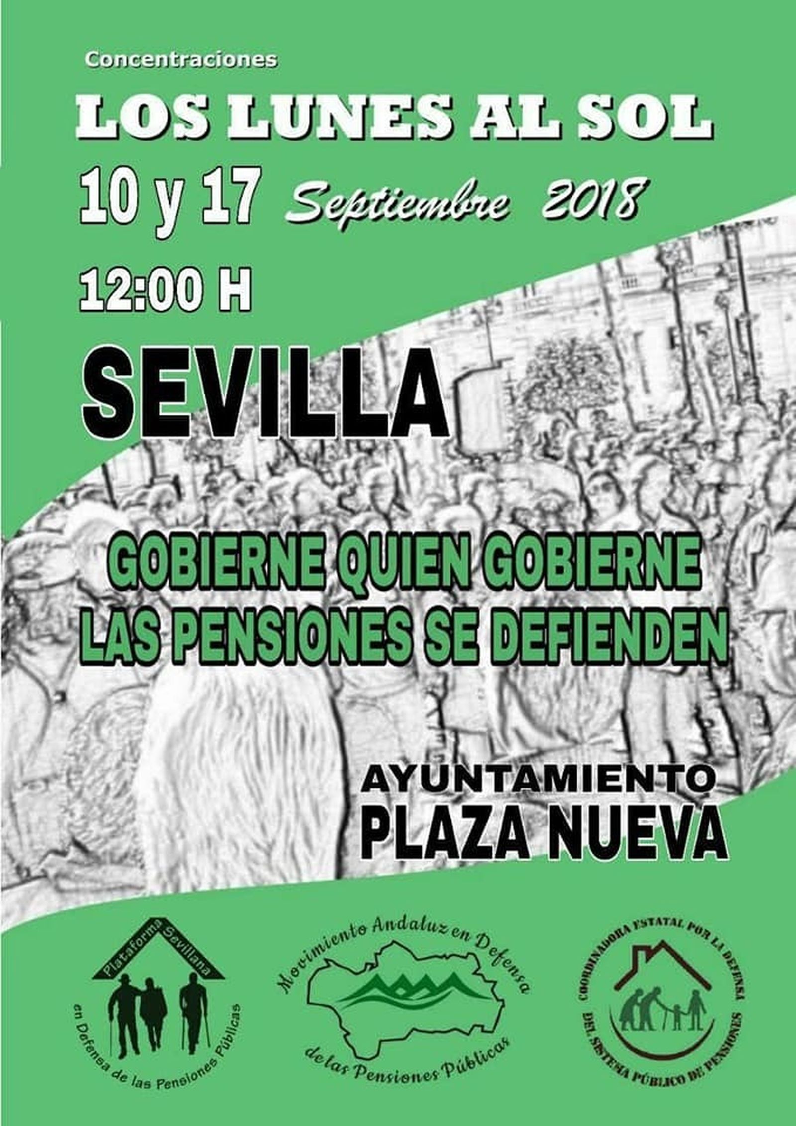 Cartel anunciador de las concentraciones.