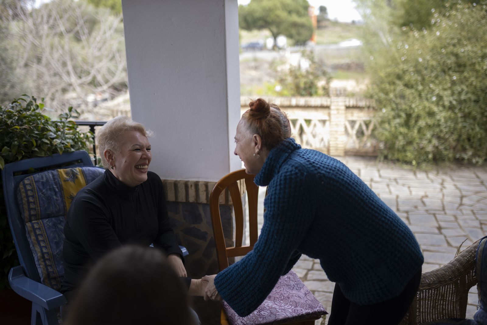 Una de las familias  ucranianas llegadas a la provincia de Huelva tras la invasión.