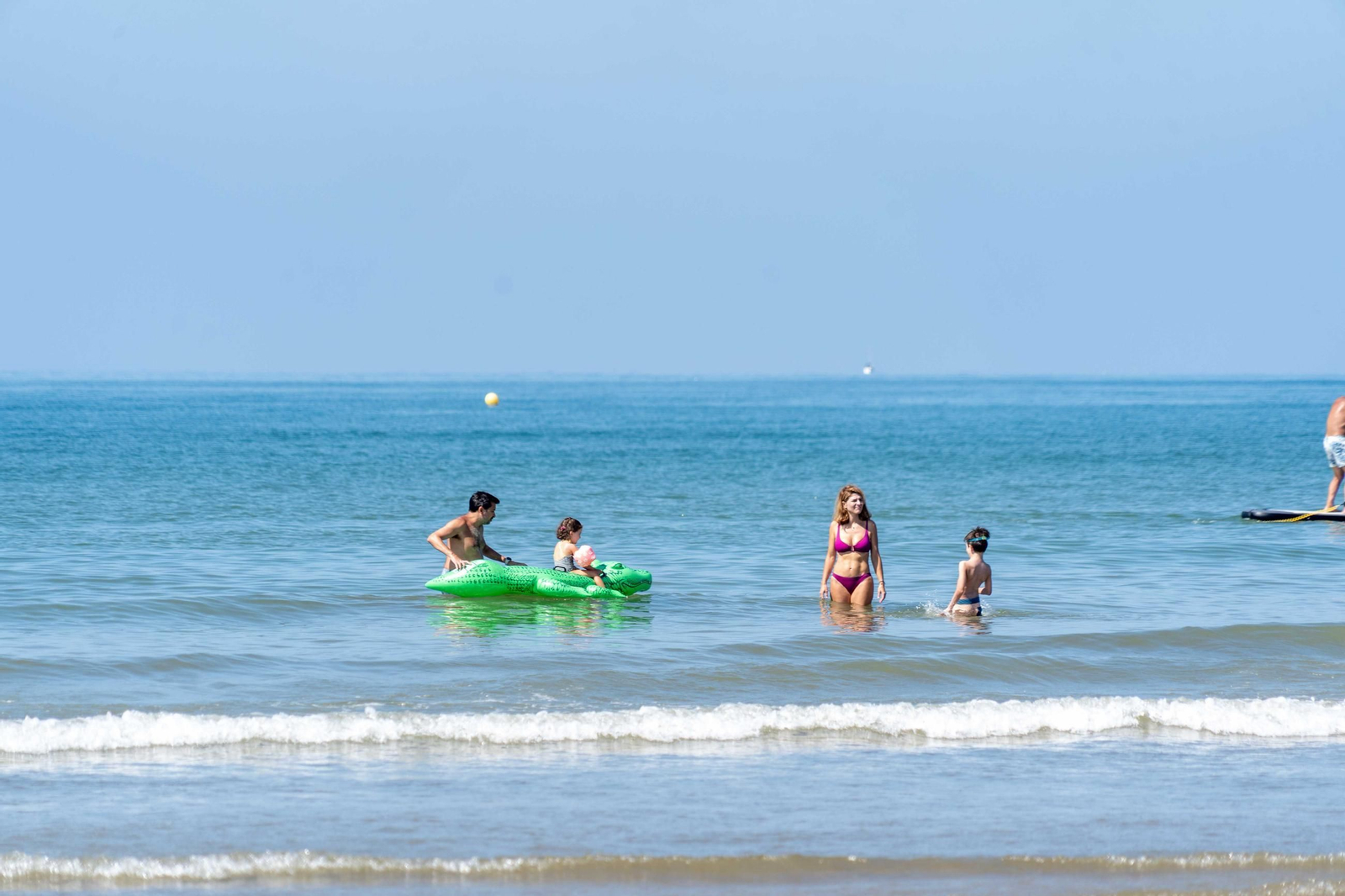 Ambiente de las playas de Punta Umbría la mañana del sábado 9 de agosto