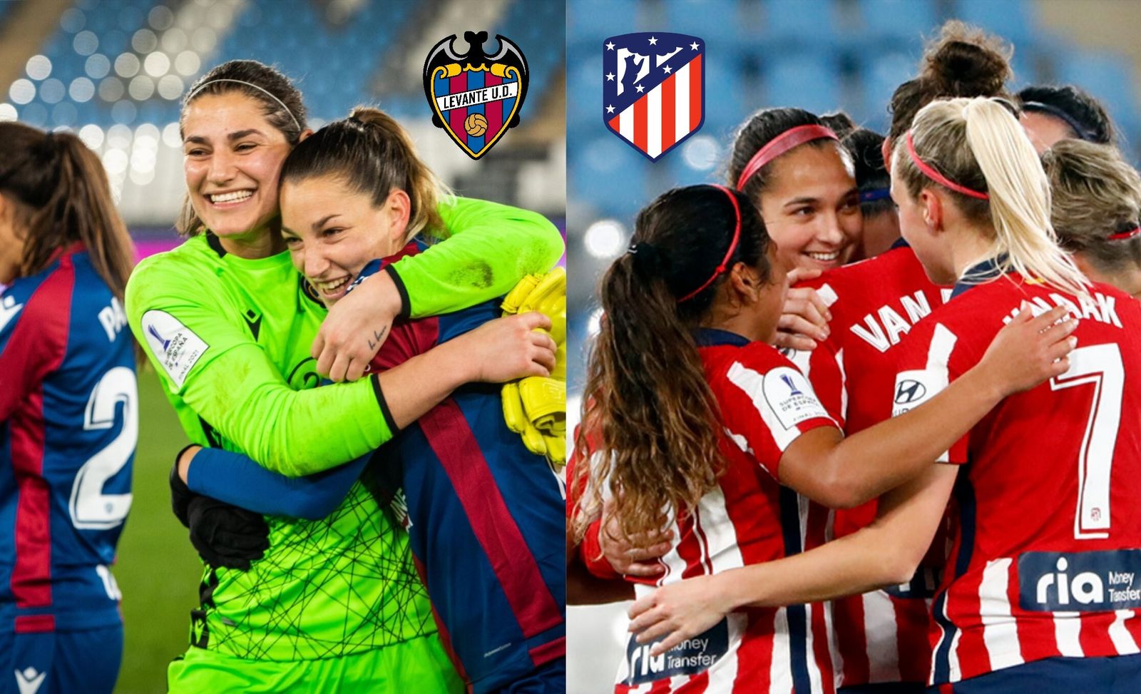 Levante y Atlético de Madrid se verán las caras este sábado en la final (20:45).