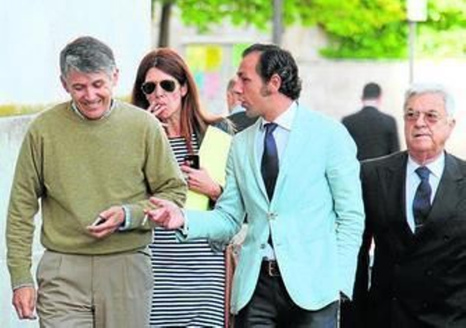 Juan Manuel Orta se dirige al Palacio de Justicia.