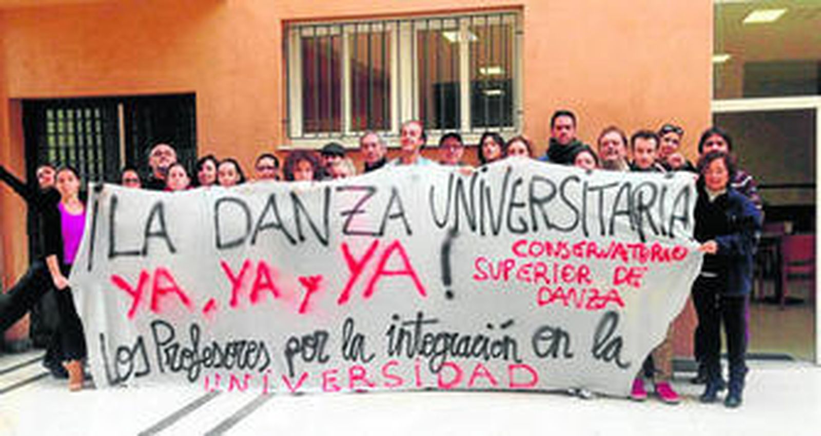 Concentración realizada en el propio centro el pasado mes de diciembre.