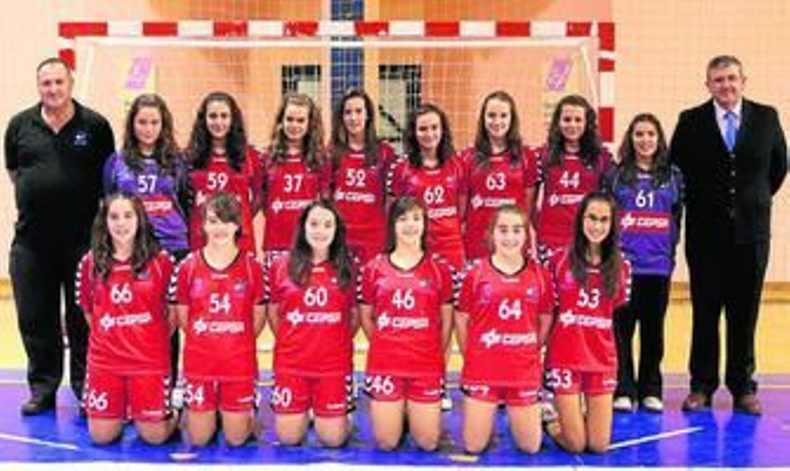 Una formación del cuadro femenino de Balonmano Ciudad de Algeciras.