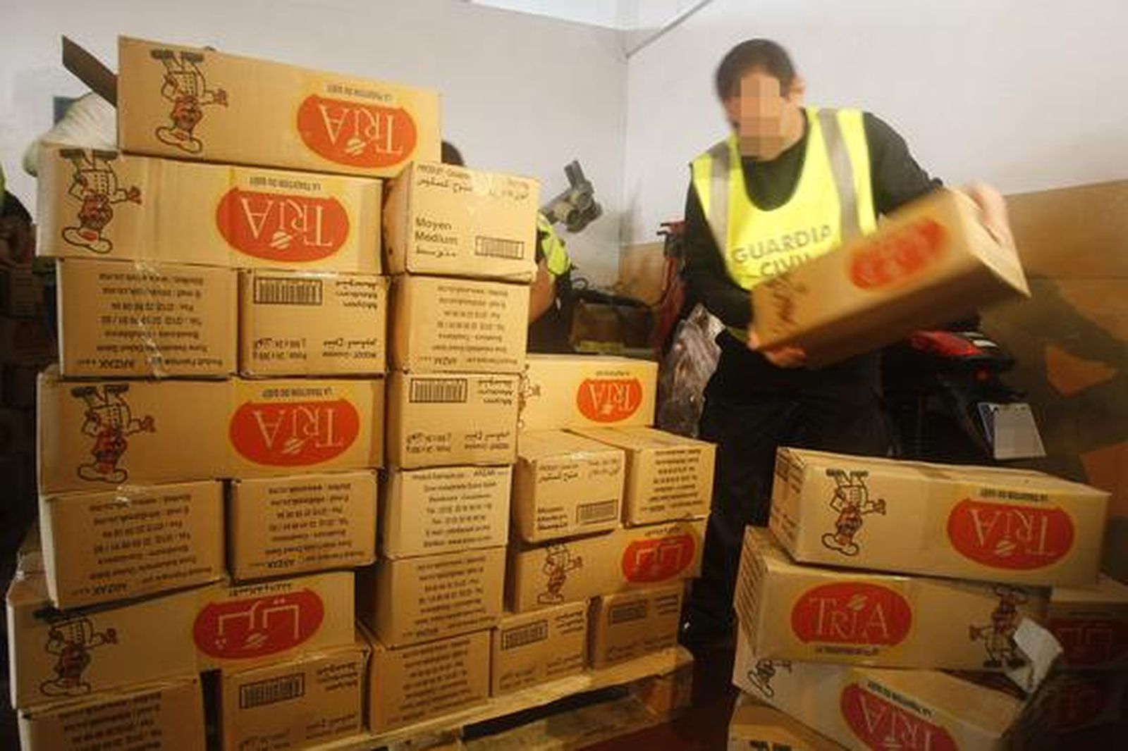 La Guardia Civil interviene 4.800 kilos de hachís en un contenedor en el muelle de Cádiz. 

Foto: Jose Braza