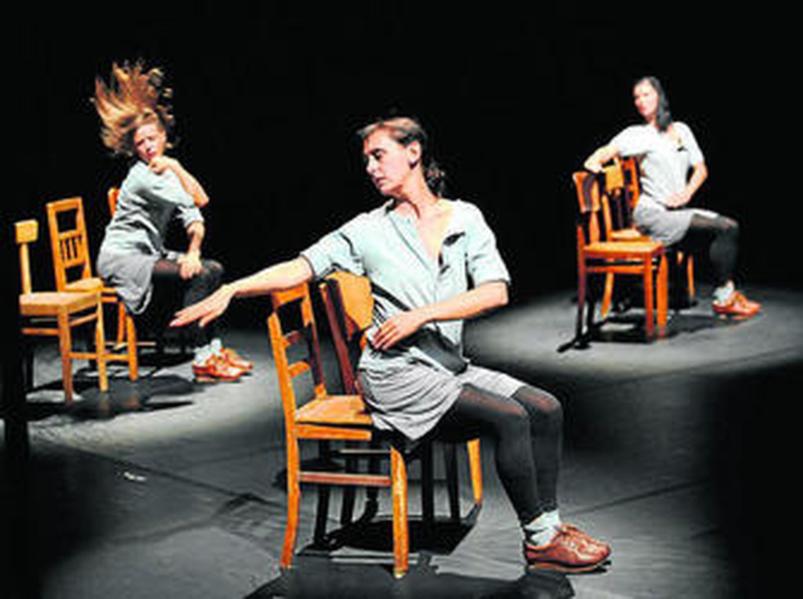 Un momento del montaje.