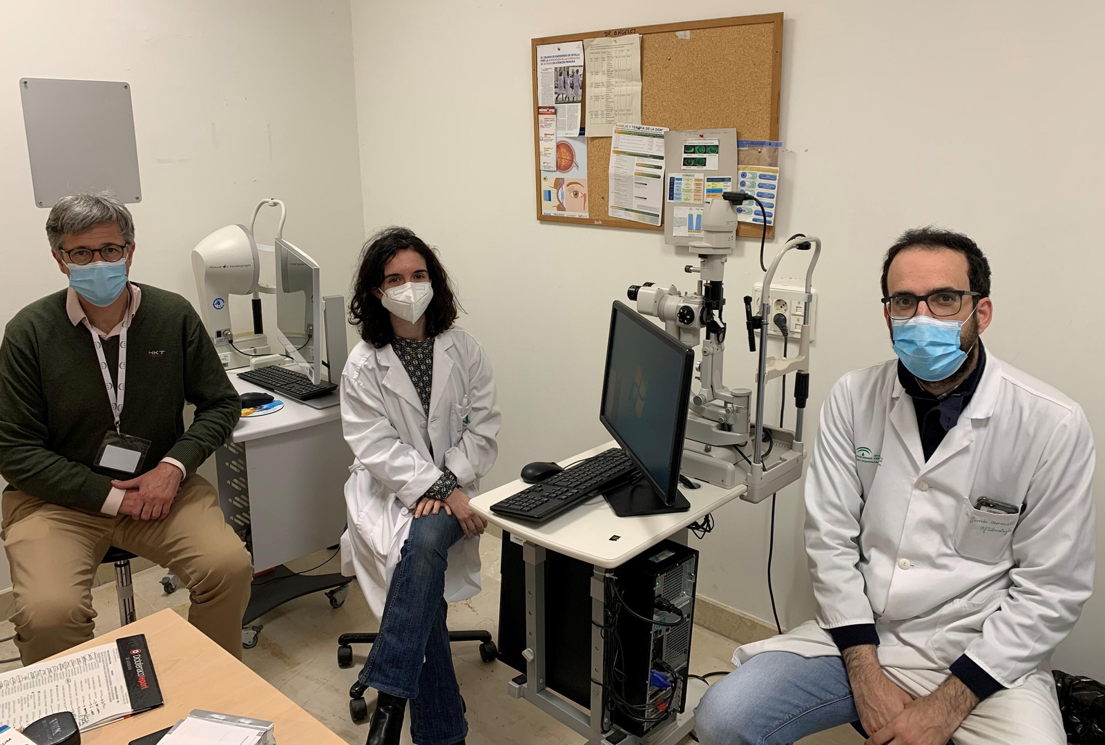 Los doctores De la Rua, Marina Soto y Antonio Garrido.