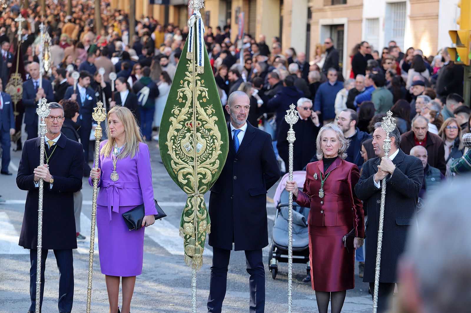 Imágenes del ambiente en la procesión de San Sebastián