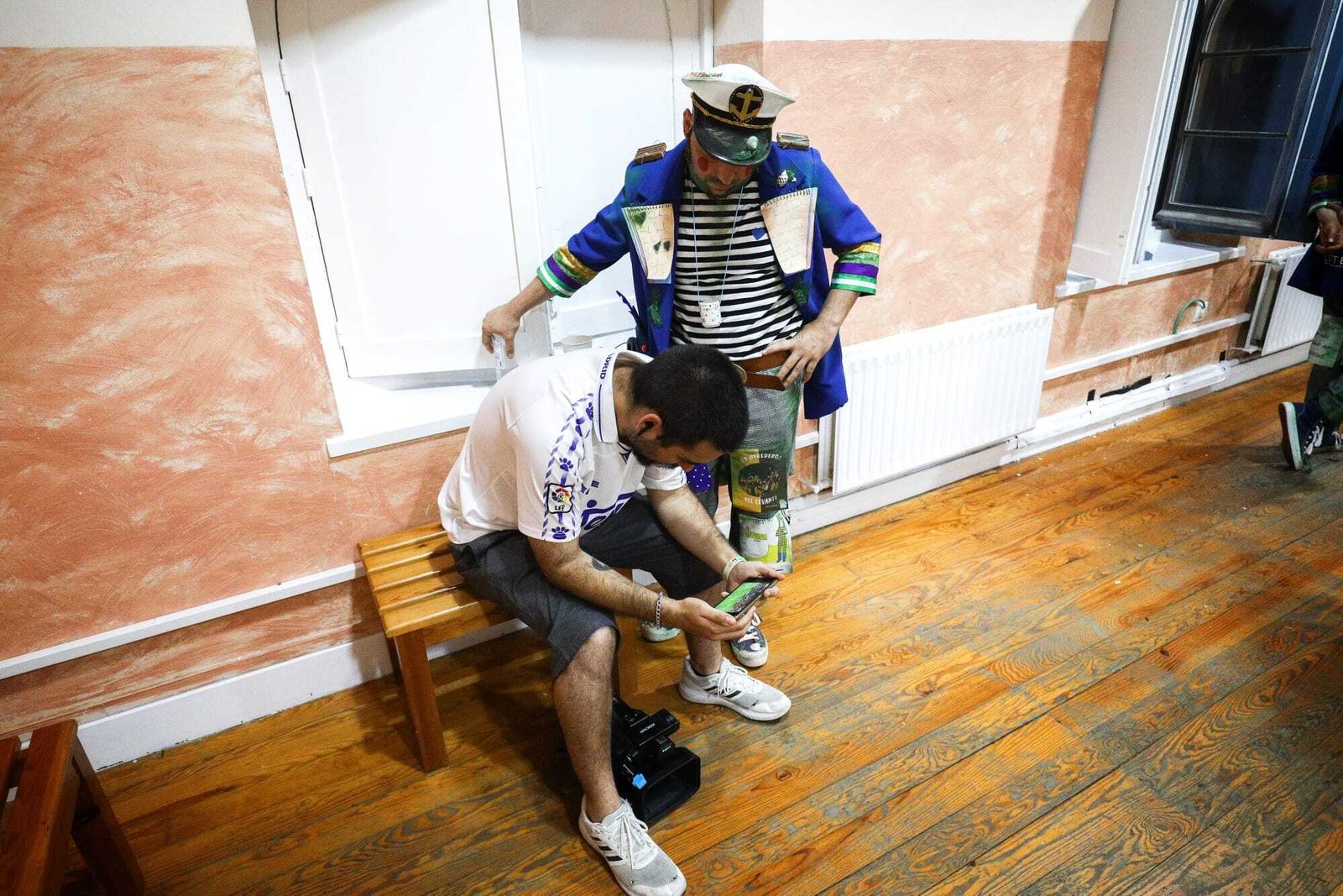 Ambiente en camerinos