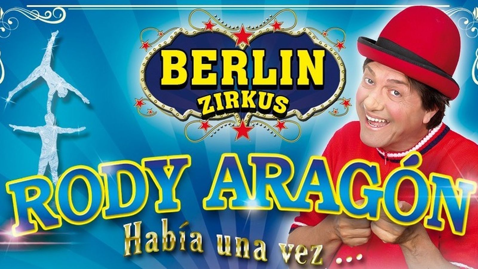 Cartel anunciador del circo de los 'Payasos de la Tele' en Estepona.