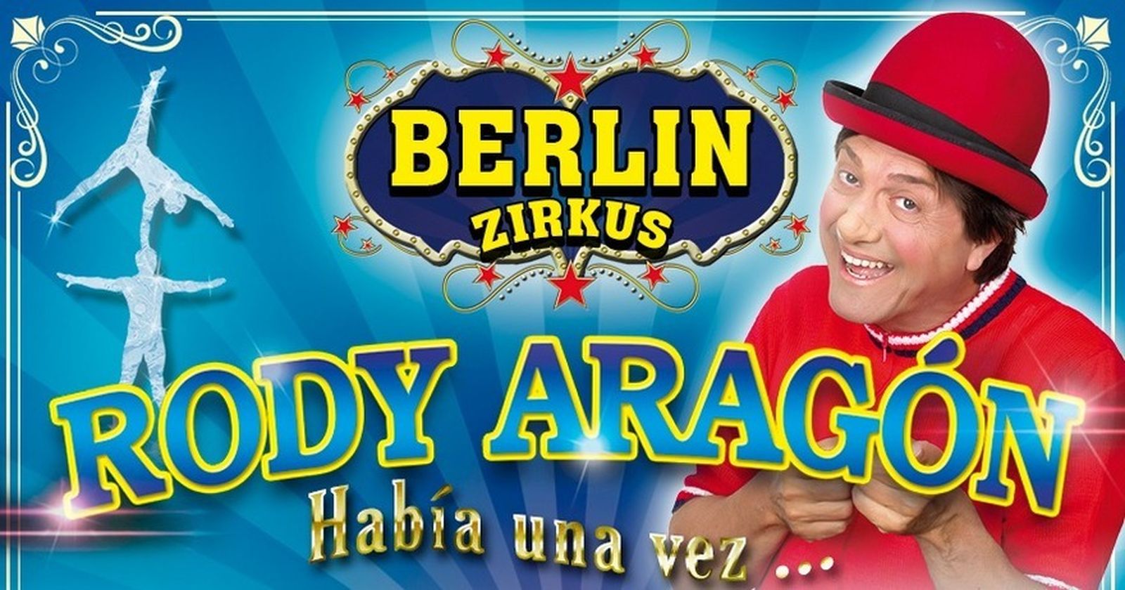 Cartel anunciador del circo de los 'Payasos de la Tele' en Estepona.